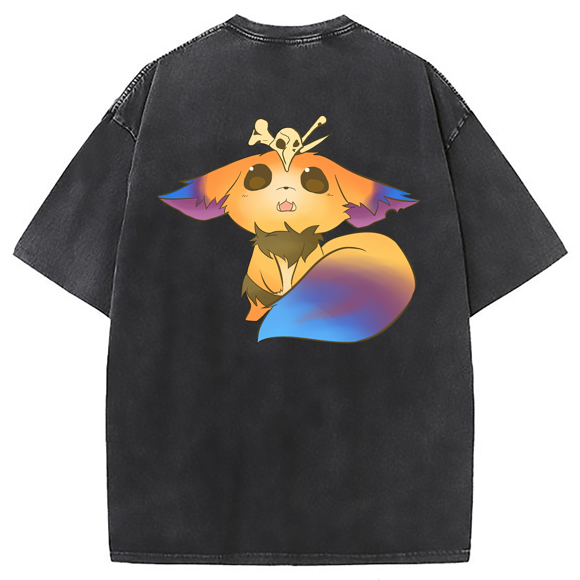 （画像用） リーグ・オブ・レジェンド League of Legends LOL 綿100% ヴィンテージ風 半袖Tシャツ（背面プリント）