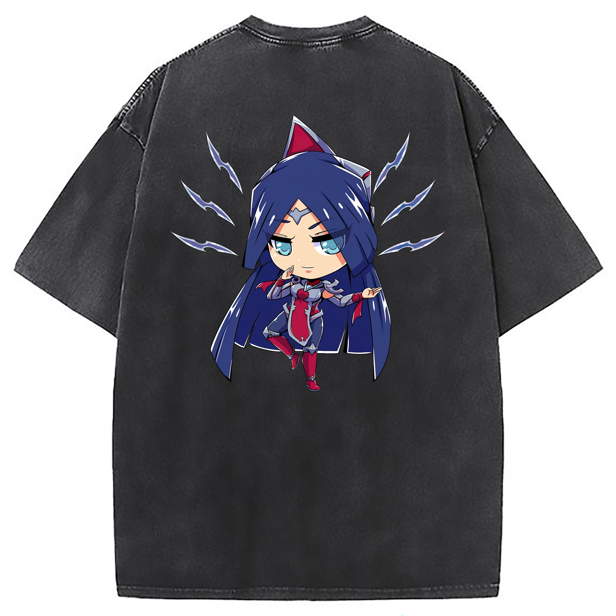 （画像用） リーグ・オブ・レジェンド League of Legends LOL 綿100% ヴィンテージ風 半袖Tシャツ（背面プリント）