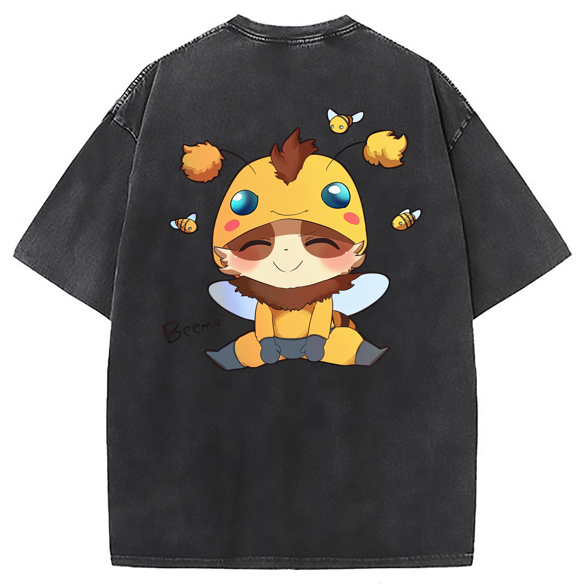 （画像用） リーグ・オブ・レジェンド League of Legends LOL 綿100% ヴィンテージ風 半袖Tシャツ（背面プリント）