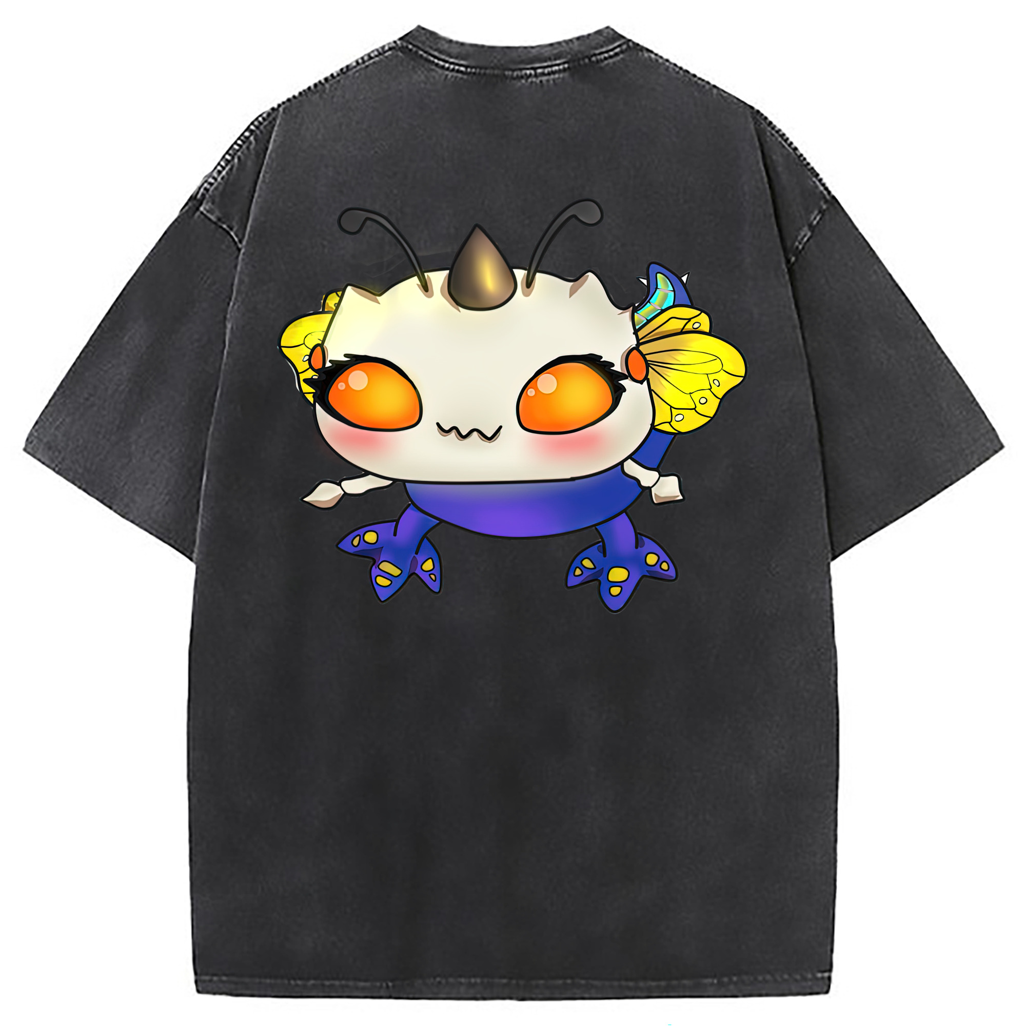（画像用） リーグ・オブ・レジェンド League of Legends LOL 綿100% ヴィンテージ風 半袖Tシャツ（背面プリント）