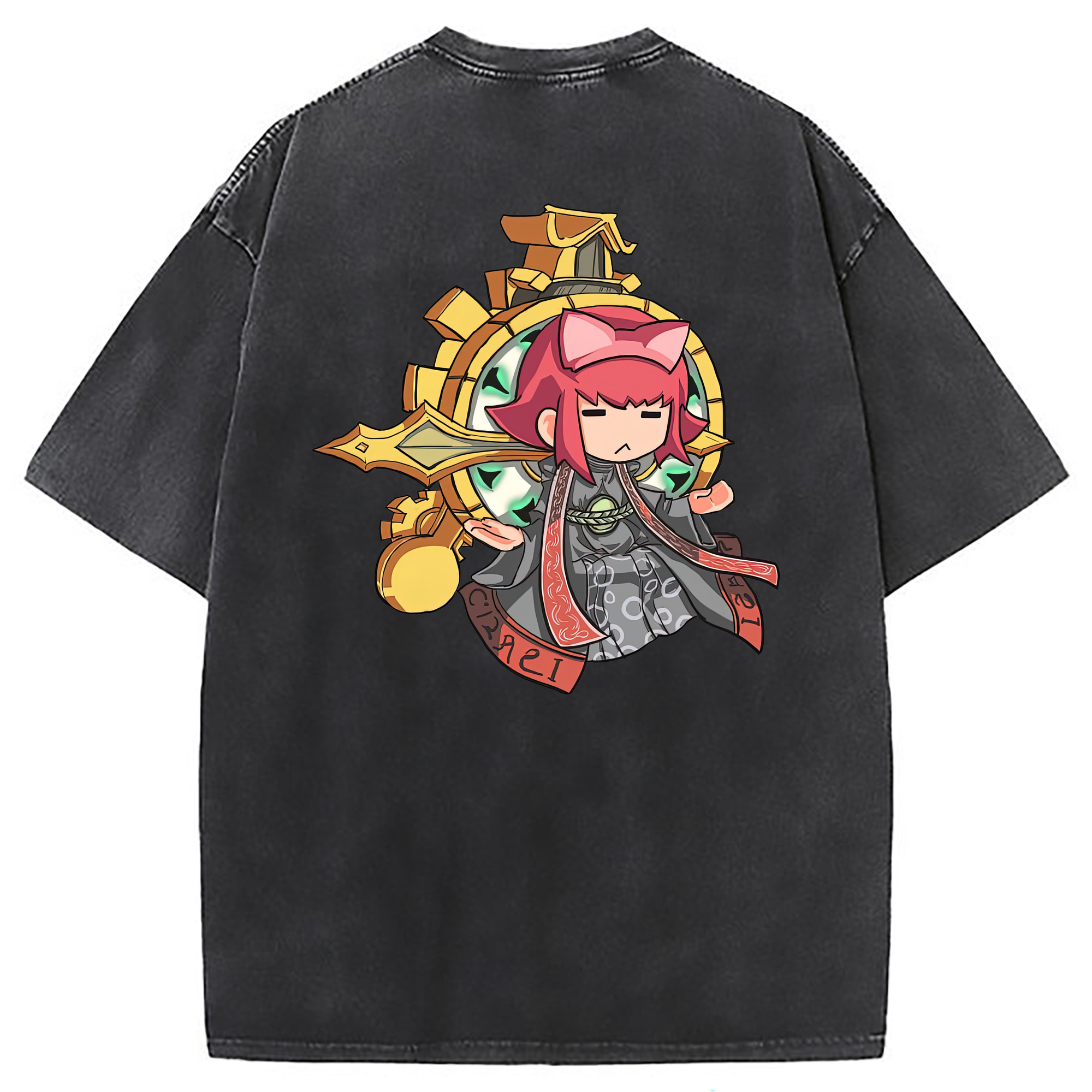 （画像用） リーグ・オブ・レジェンド League of Legends LOL 綿100% ヴィンテージ風 半袖Tシャツ（背面プリント）