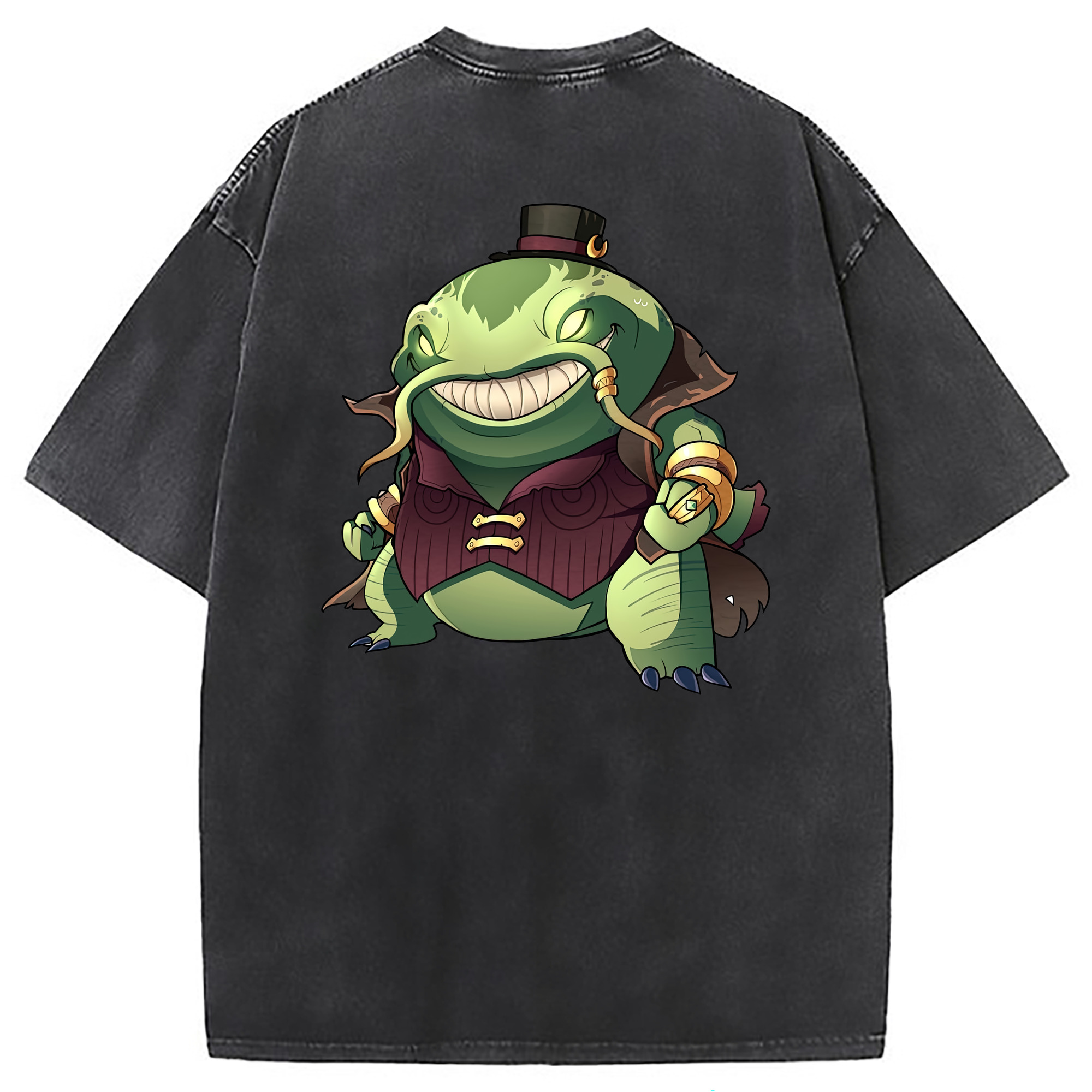 （画像用） リーグ・オブ・レジェンド League of Legends LOL 綿100% ヴィンテージ風 半袖Tシャツ（背面プリント）