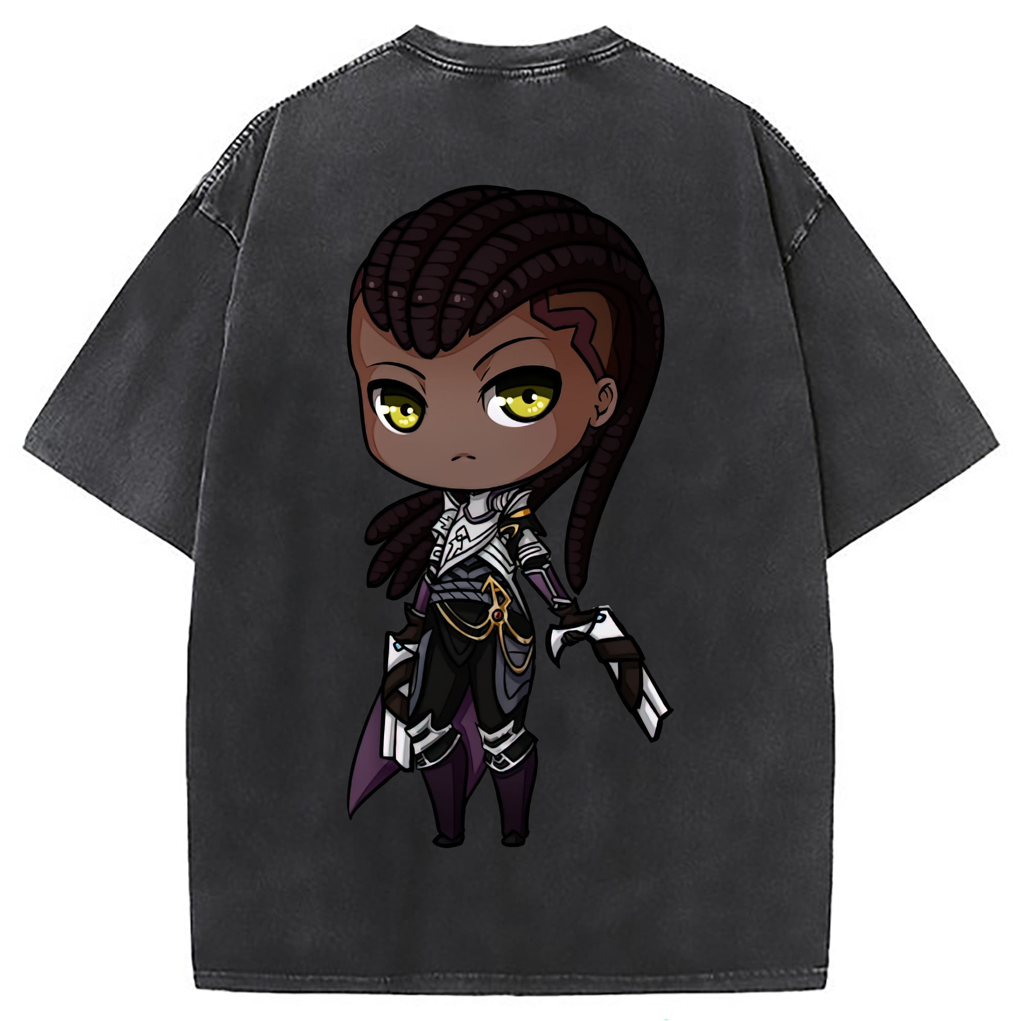 （画像用） リーグ・オブ・レジェンド League of Legends LOL 綿100% ヴィンテージ風 半袖Tシャツ（背面プリント）