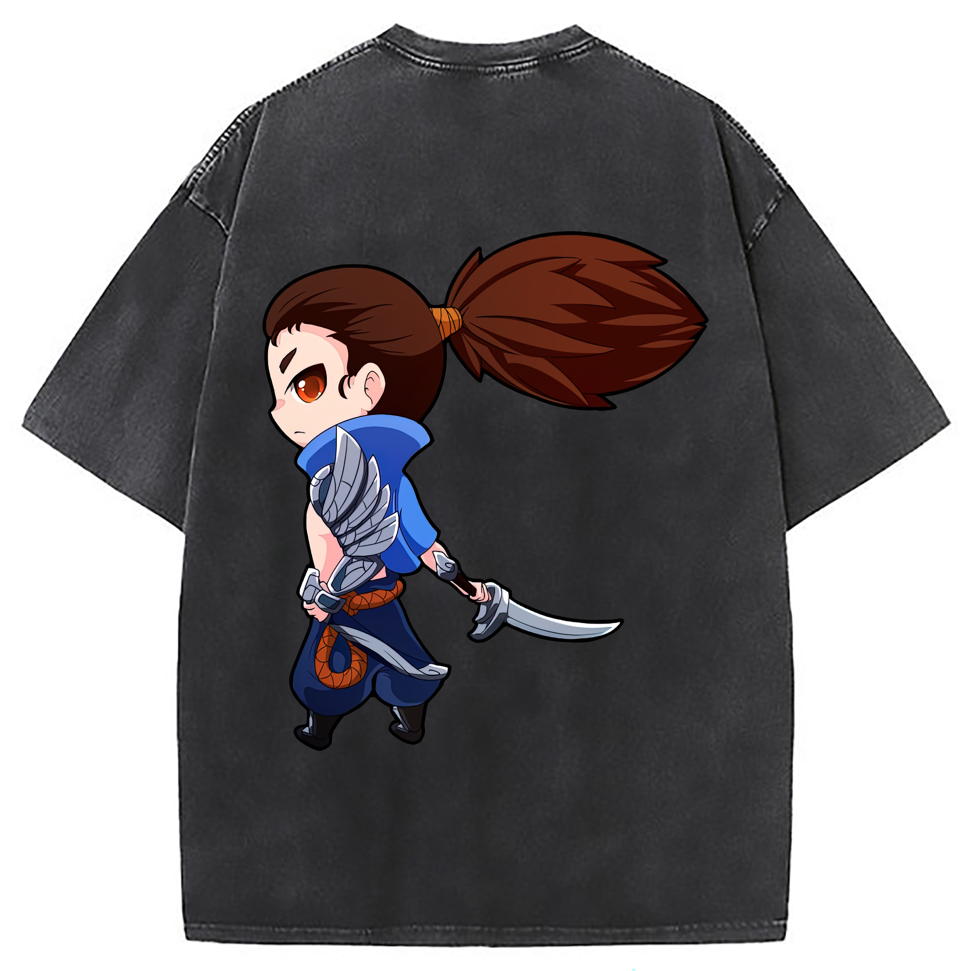 （画像用） リーグ・オブ・レジェンド League of Legends LOL 綿100% ヴィンテージ風 半袖Tシャツ（背面プリント）