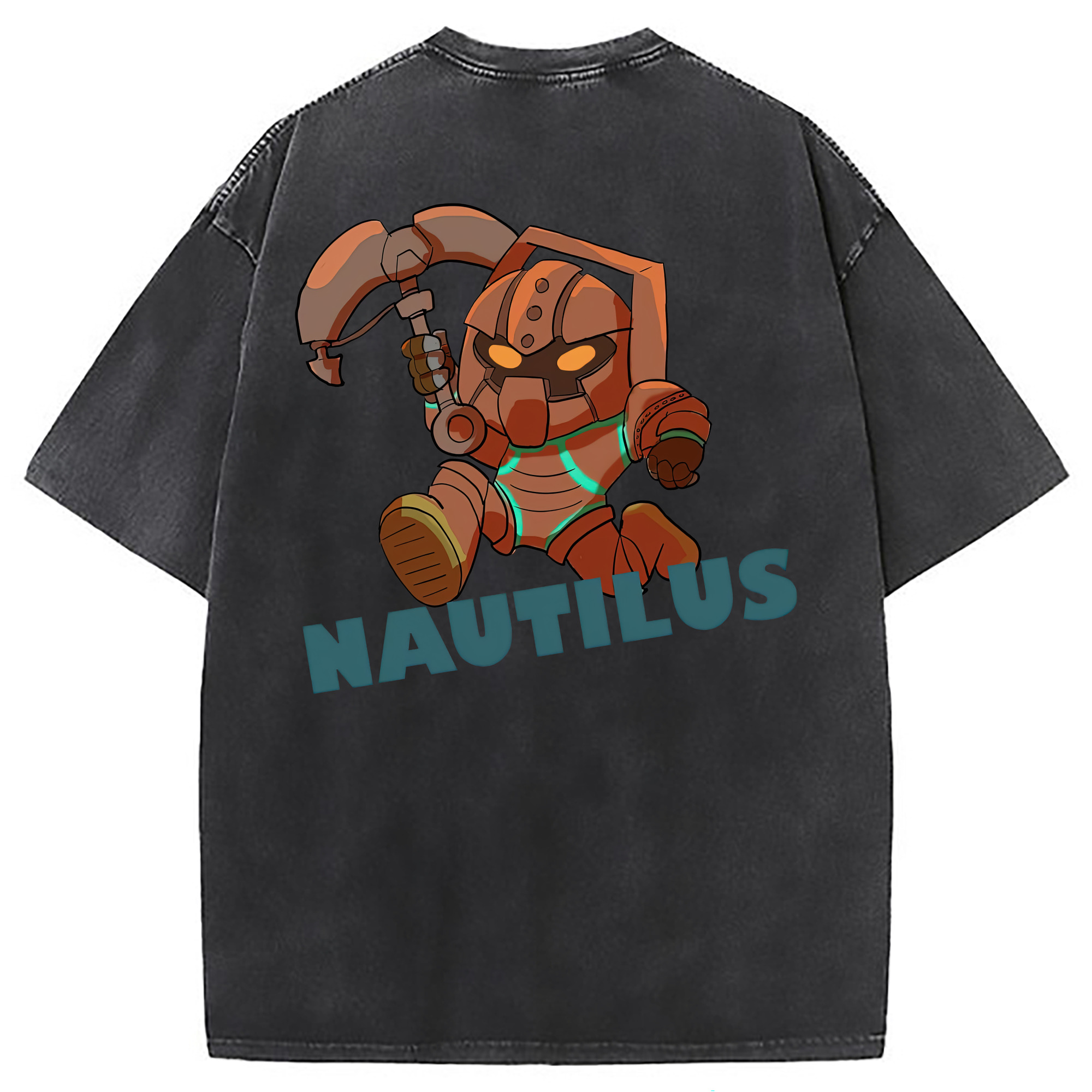 （画像用） リーグ・オブ・レジェンド League of Legends LOL 綿100% ヴィンテージ風 半袖Tシャツ（背面プリント）