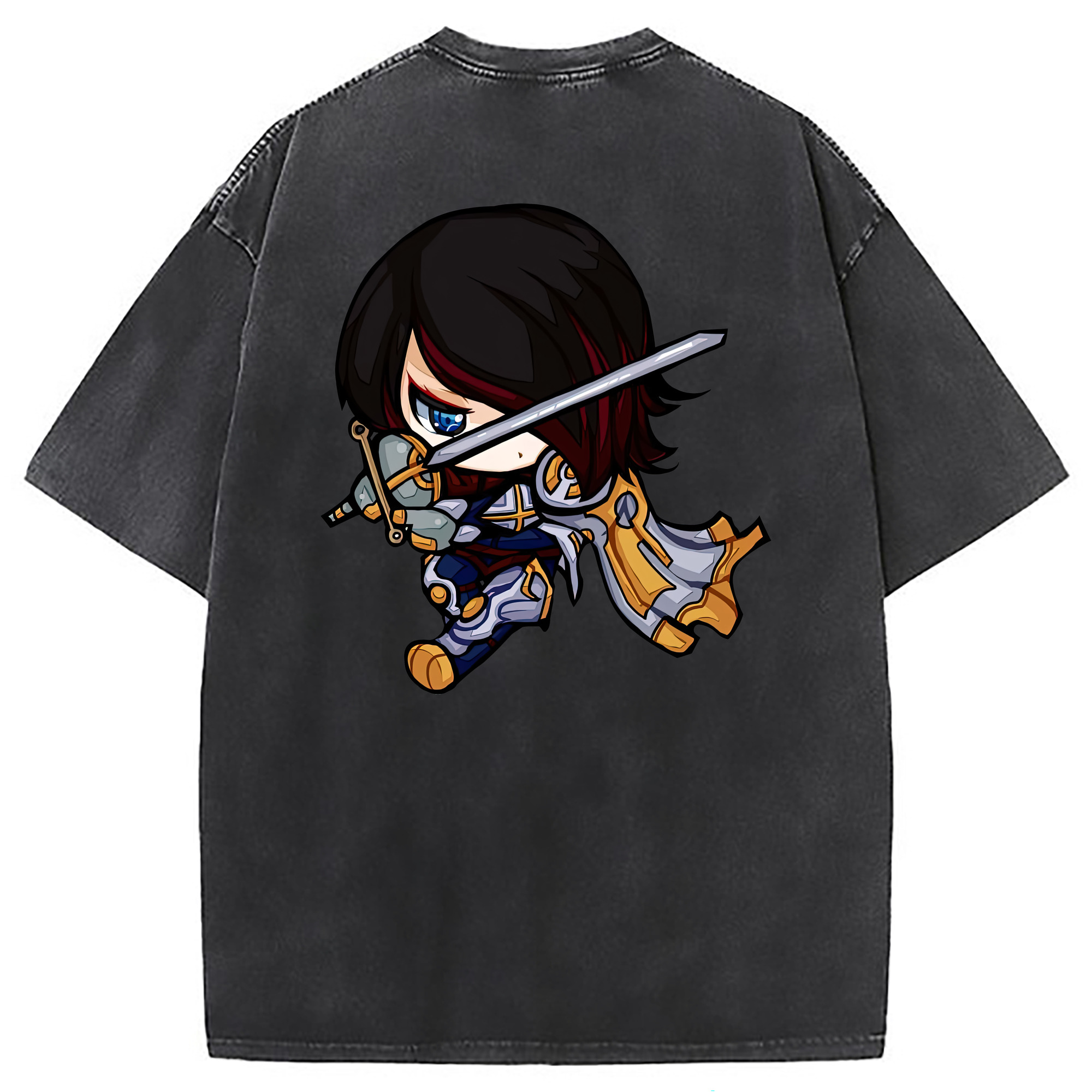 （画像用） リーグ・オブ・レジェンド League of Legends LOL 綿100% ヴィンテージ風 半袖Tシャツ（背面プリント）