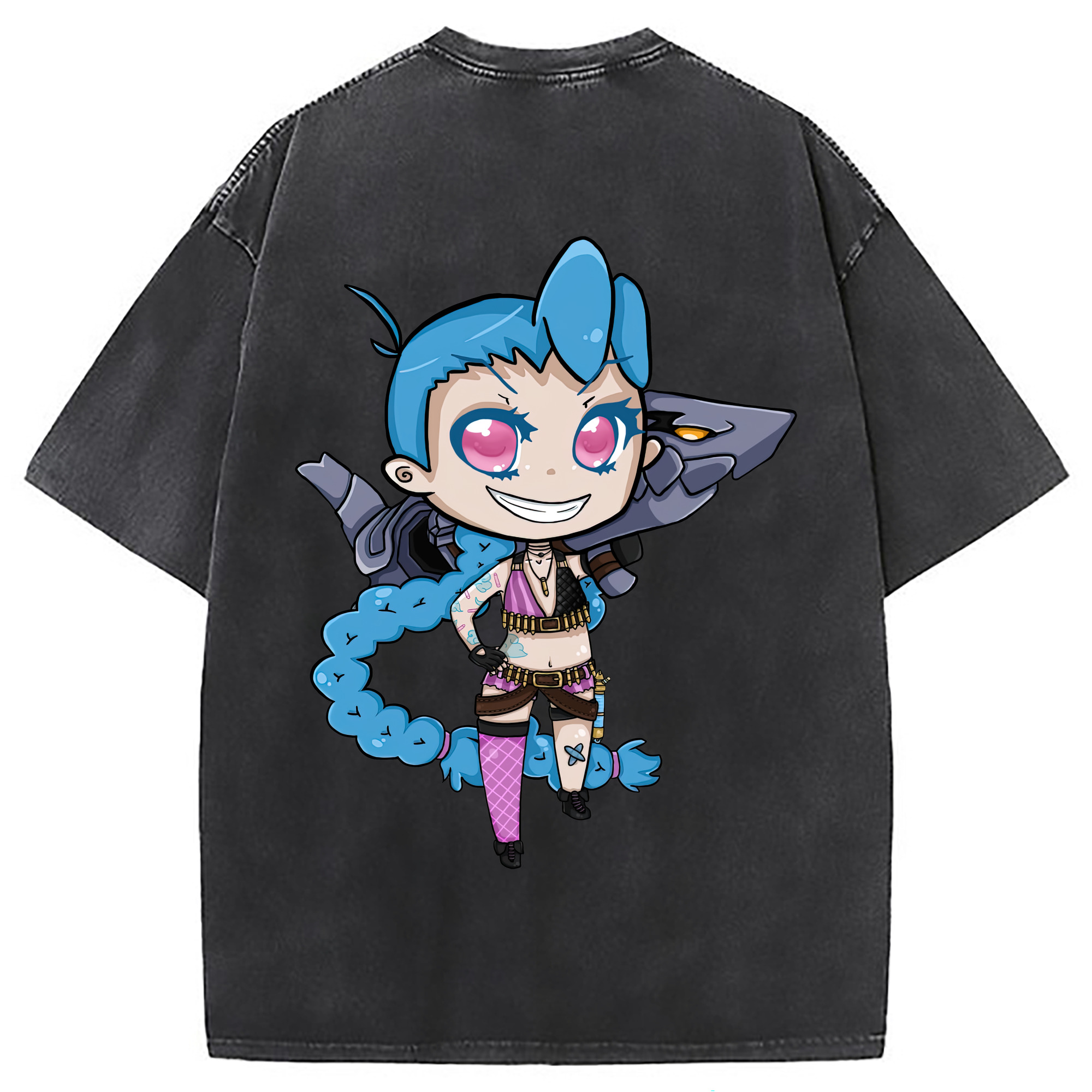 （画像用） リーグ・オブ・レジェンド League of Legends LOL 綿100% ヴィンテージ風 半袖Tシャツ（背面プリント）