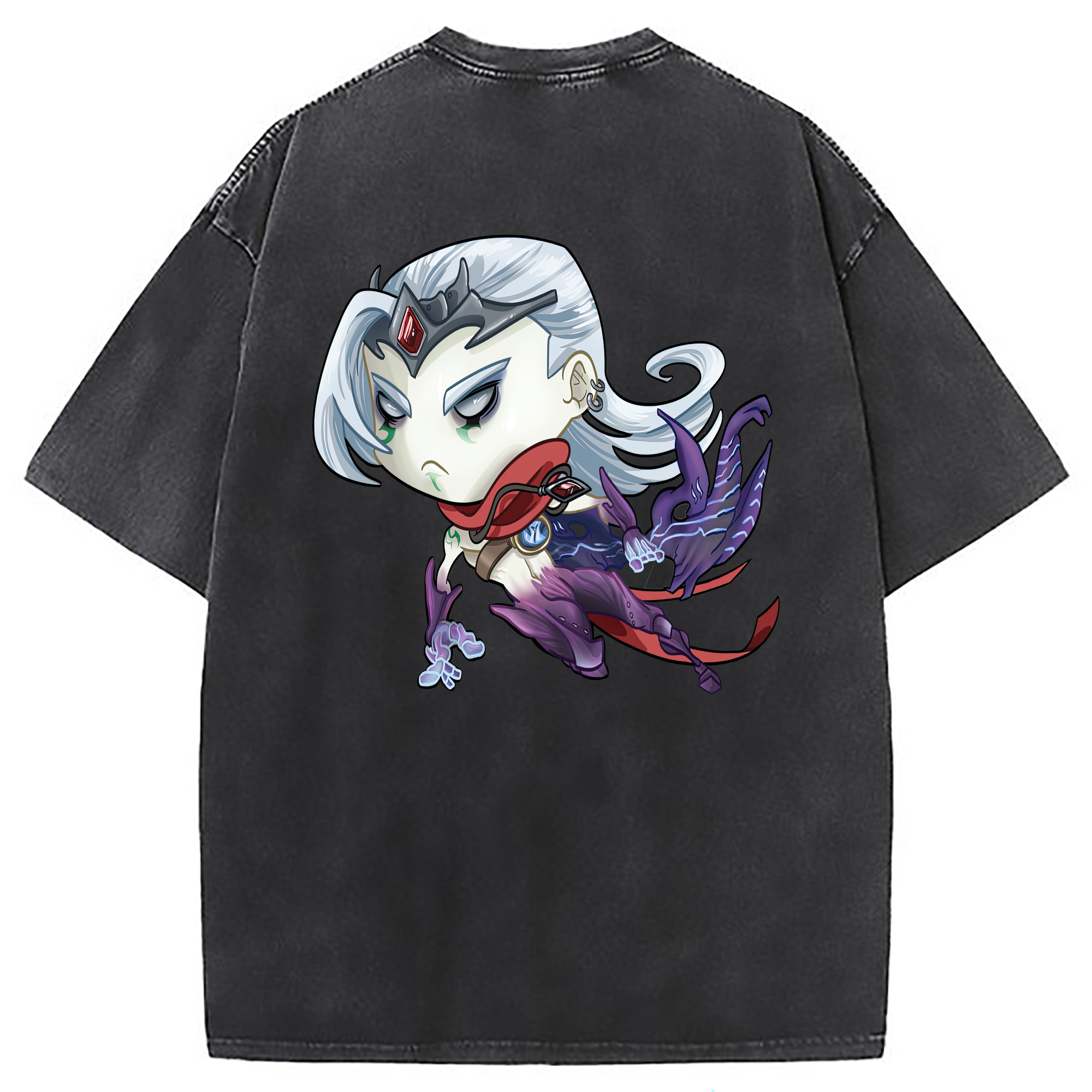 （画像用） リーグ・オブ・レジェンド League of Legends LOL 綿100% ヴィンテージ風 半袖Tシャツ（背面プリント）