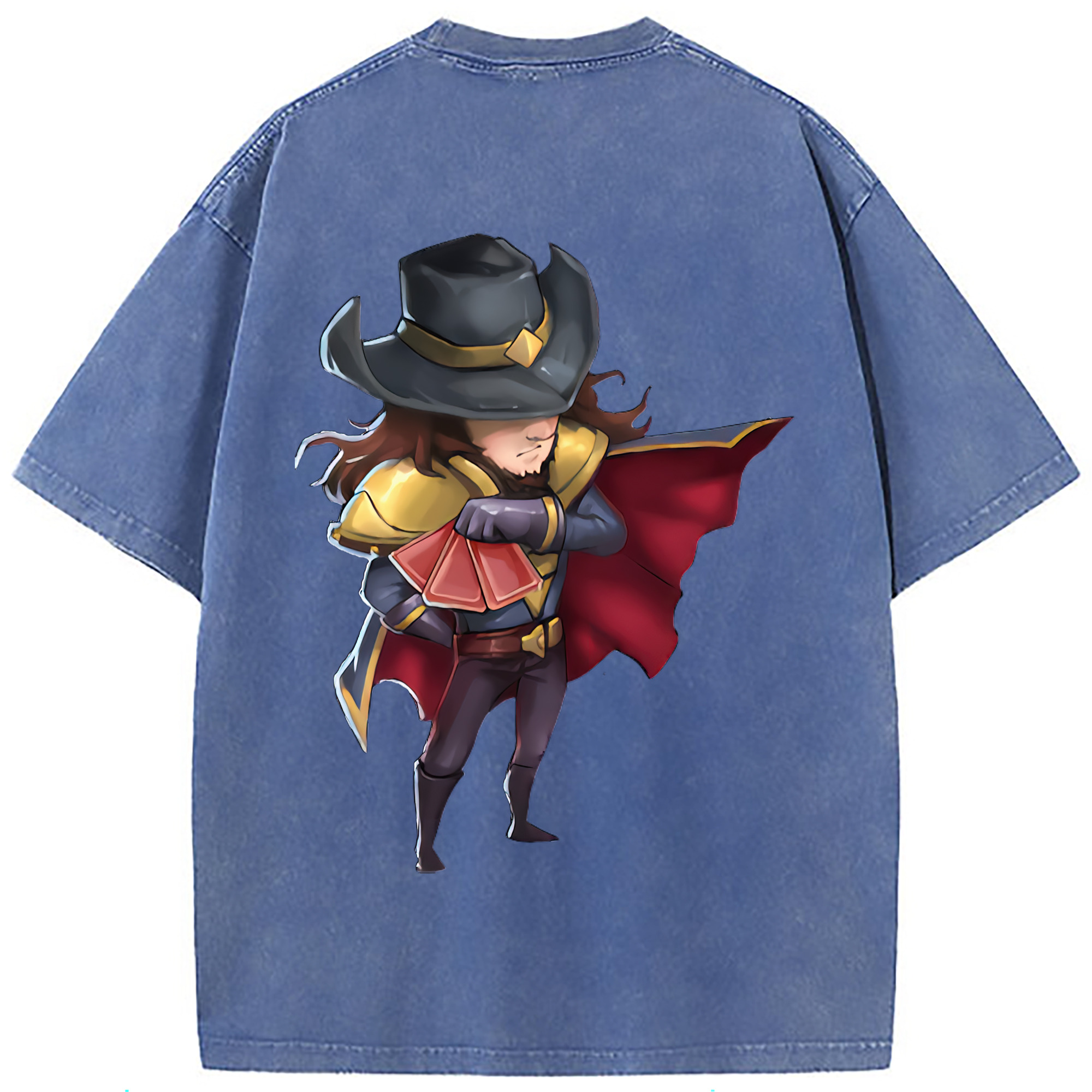 （画像用） リーグ・オブ・レジェンド League of Legends LOL 綿100% ヴィンテージ風 半袖Tシャツ（背面プリント）