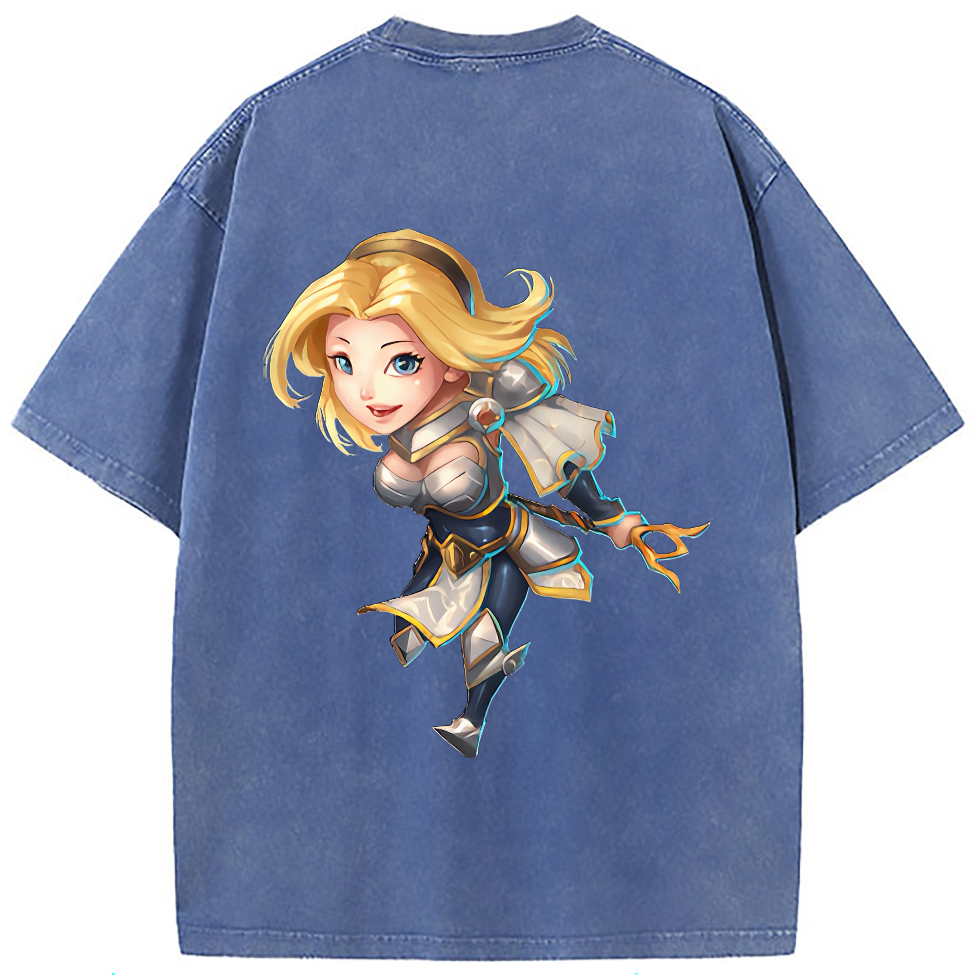 （画像用） リーグ・オブ・レジェンド League of Legends LOL 綿100% ヴィンテージ風 半袖Tシャツ（背面プリント）