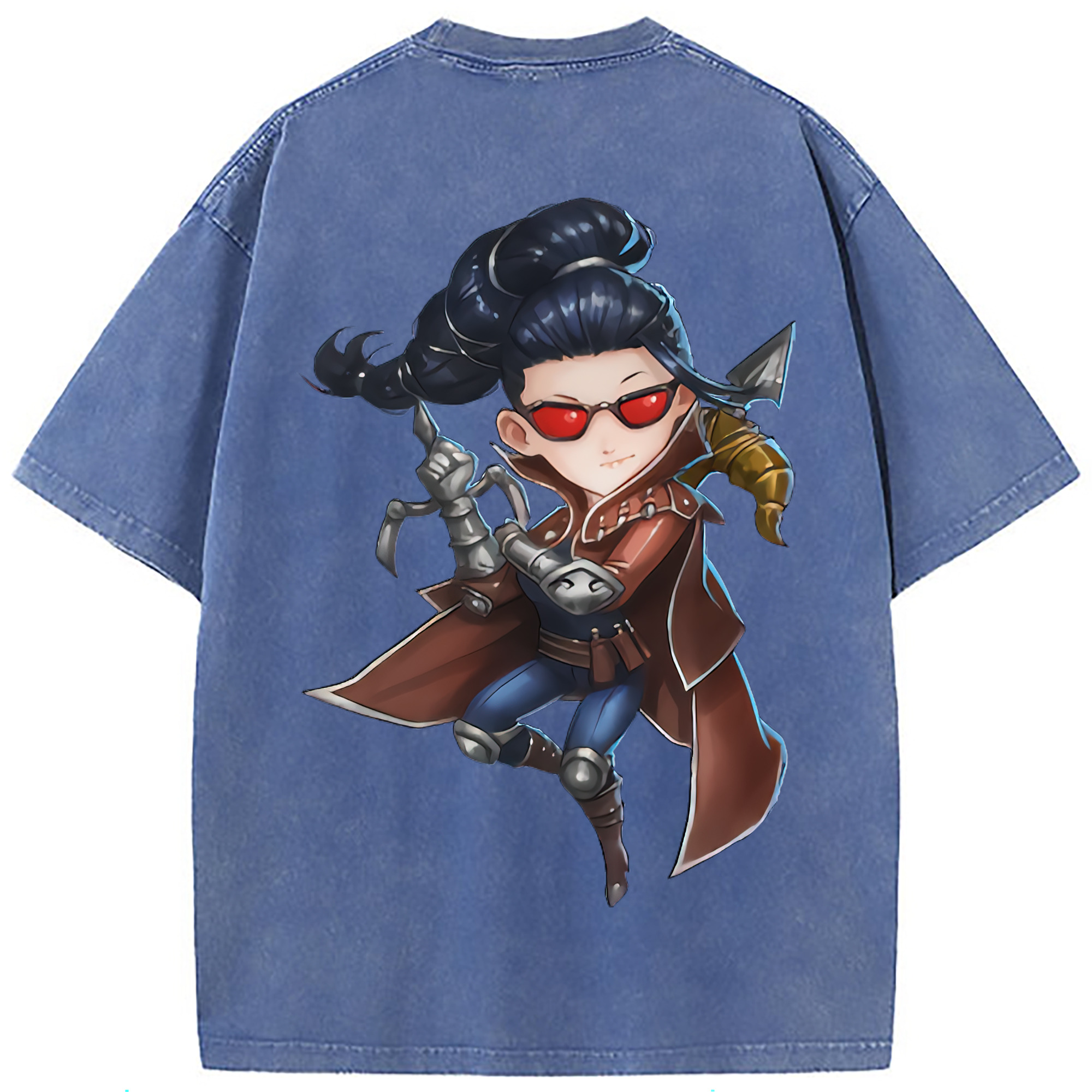 （画像用） リーグ・オブ・レジェンド League of Legends LOL 綿100% ヴィンテージ風 半袖Tシャツ（背面プリント）