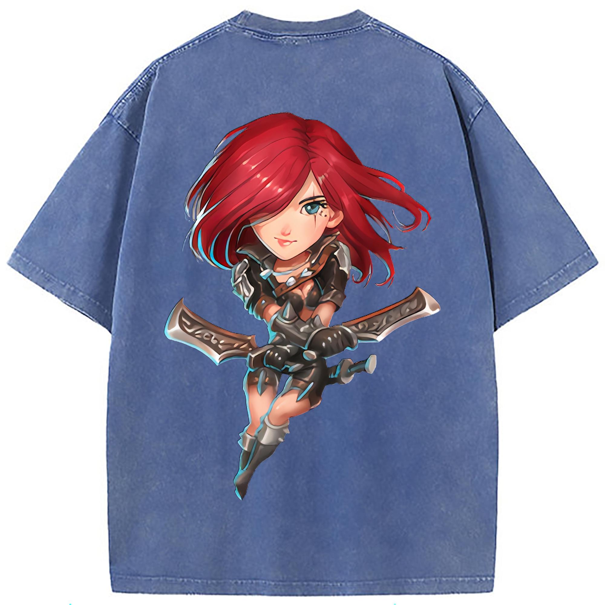 （画像用） リーグ・オブ・レジェンド League of Legends LOL 綿100% ヴィンテージ風 半袖Tシャツ（背面プリント）