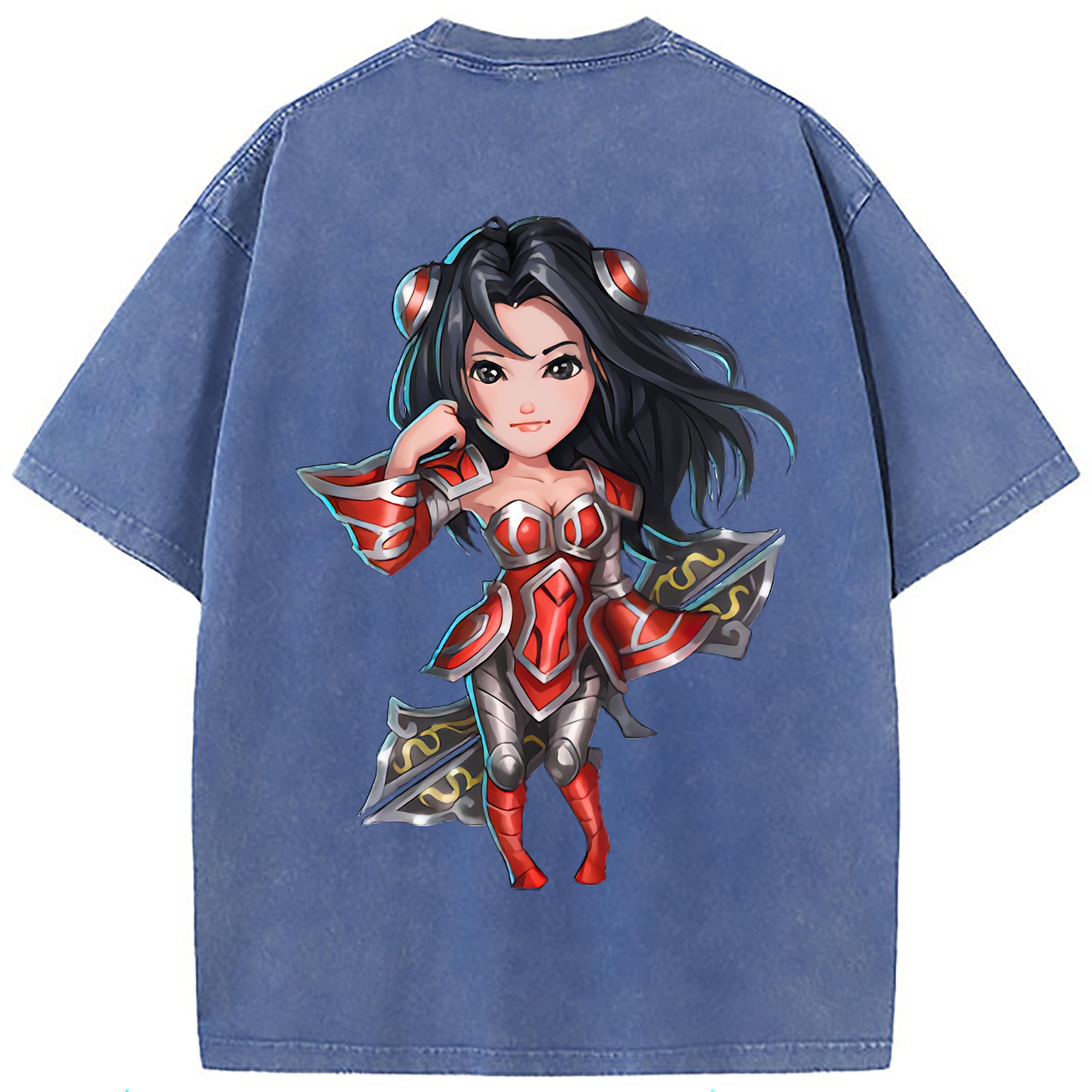 （画像用） リーグ・オブ・レジェンド League of Legends LOL 綿100% ヴィンテージ風 半袖Tシャツ（背面プリント）