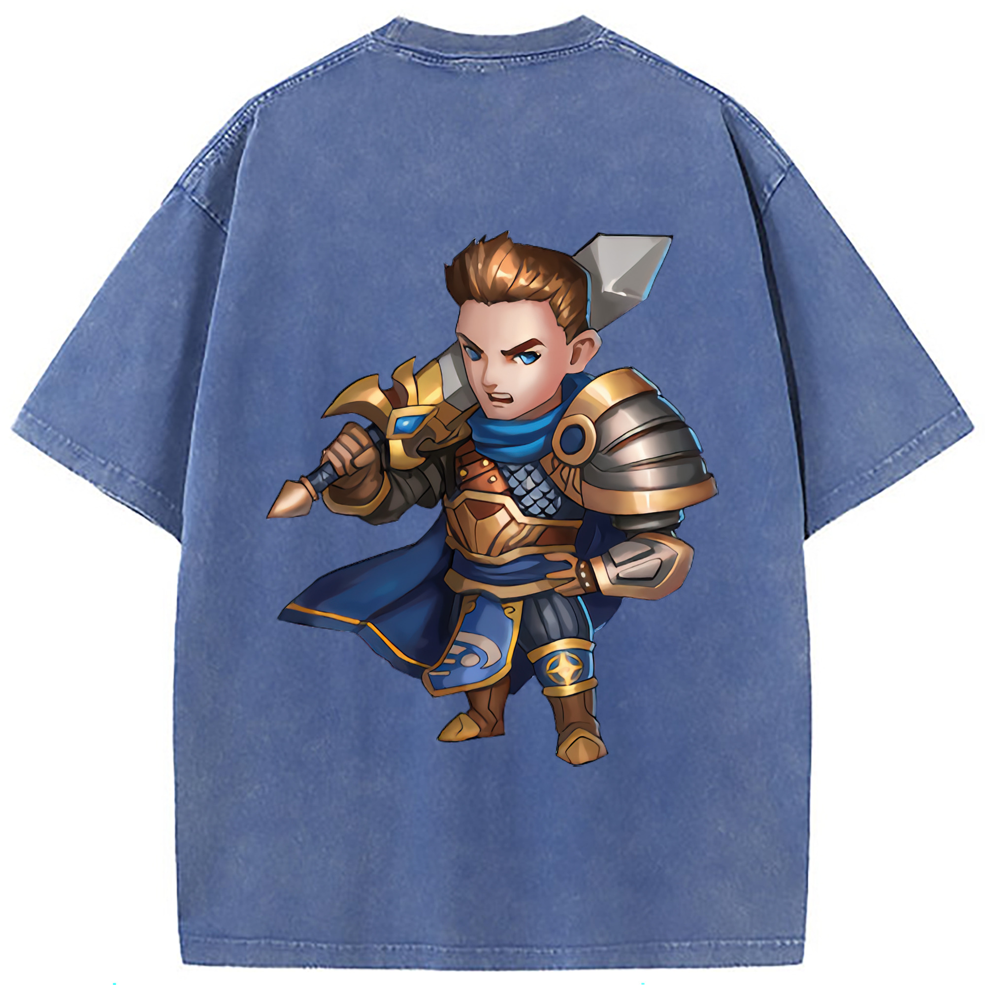 （画像用） リーグ・オブ・レジェンド League of Legends LOL 綿100% ヴィンテージ風 半袖Tシャツ（背面プリント）