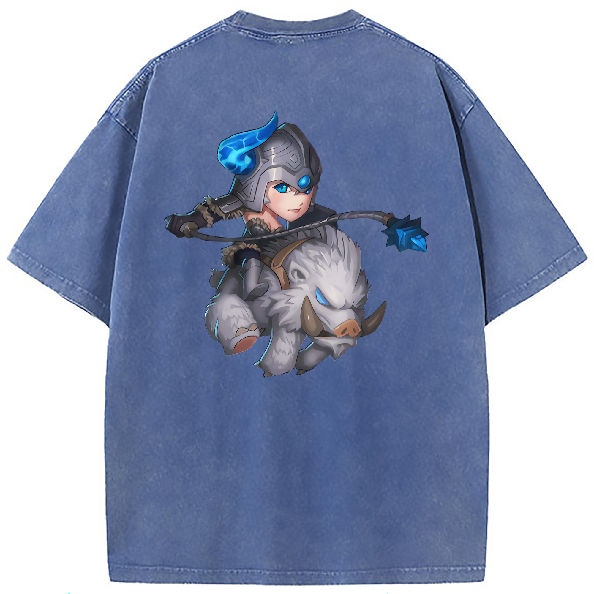 （画像用） リーグ・オブ・レジェンド League of Legends LOL 綿100% ヴィンテージ風 半袖Tシャツ（背面プリント）