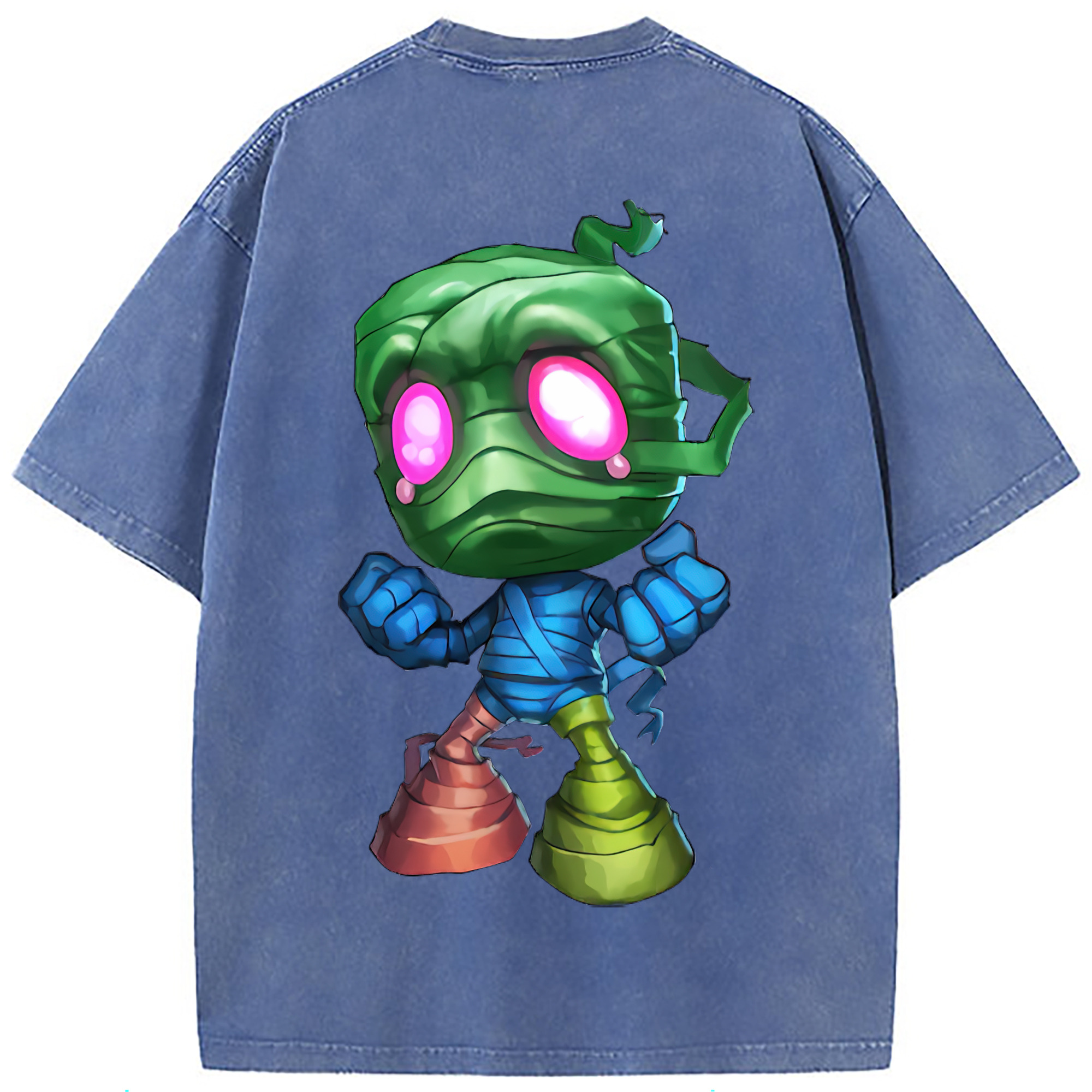 （画像用） リーグ・オブ・レジェンド League of Legends LOL 綿100% ヴィンテージ風 半袖Tシャツ（背面プリント）