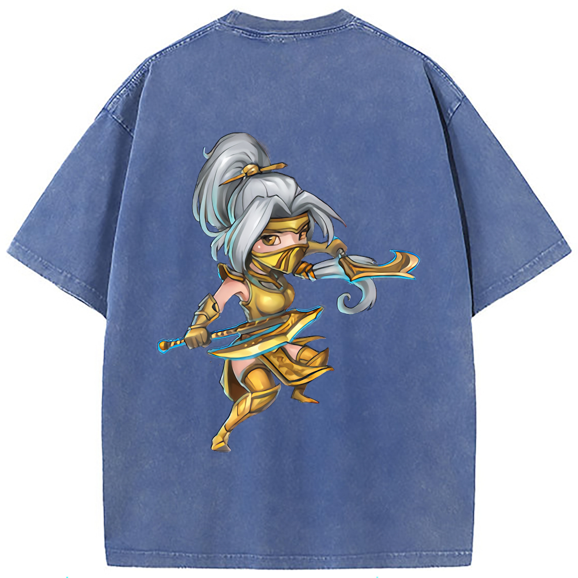 （画像用） リーグ・オブ・レジェンド League of Legends LOL 綿100% ヴィンテージ風 半袖Tシャツ（背面プリント）
