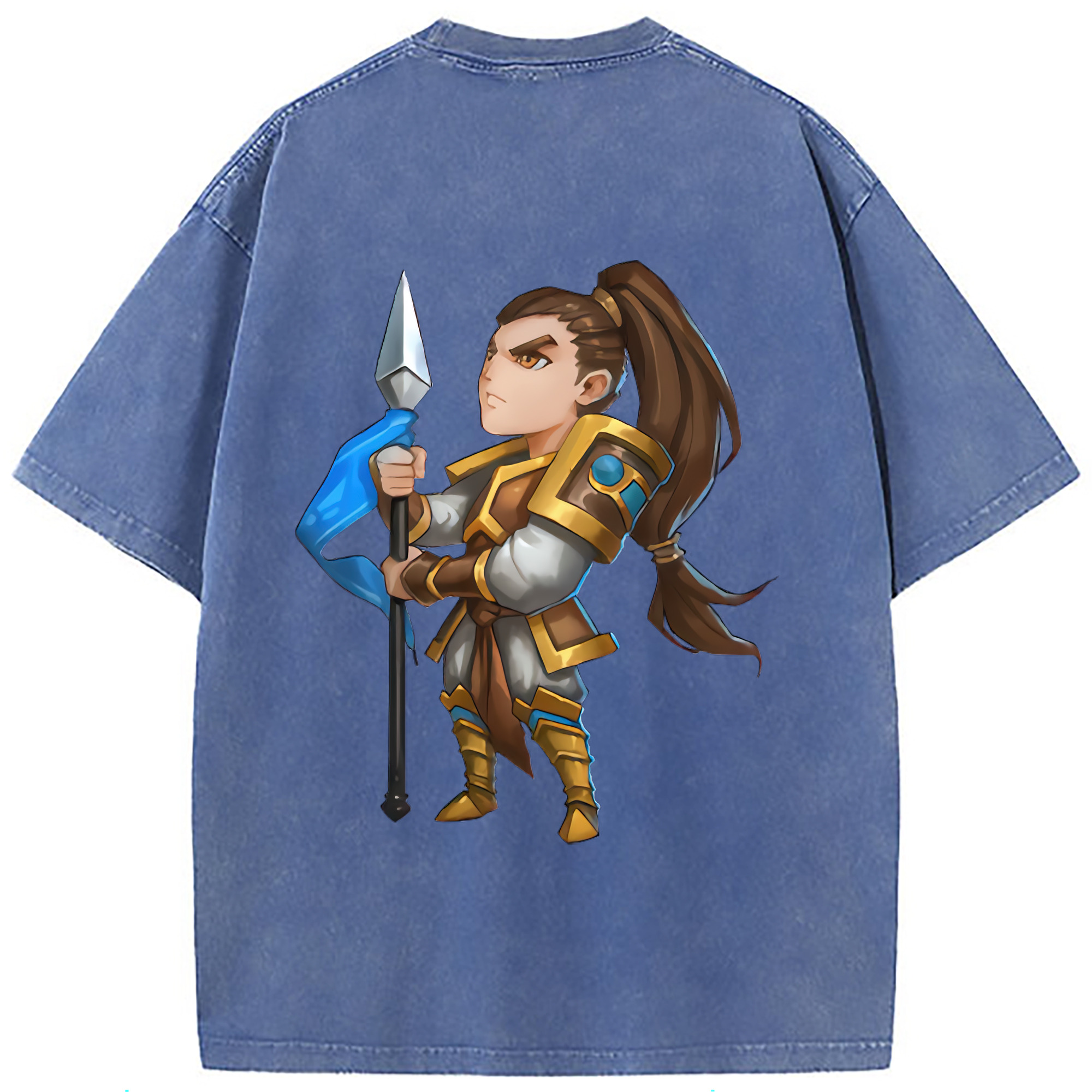 （画像用） リーグ・オブ・レジェンド League of Legends LOL 綿100% ヴィンテージ風 半袖Tシャツ（背面プリント）