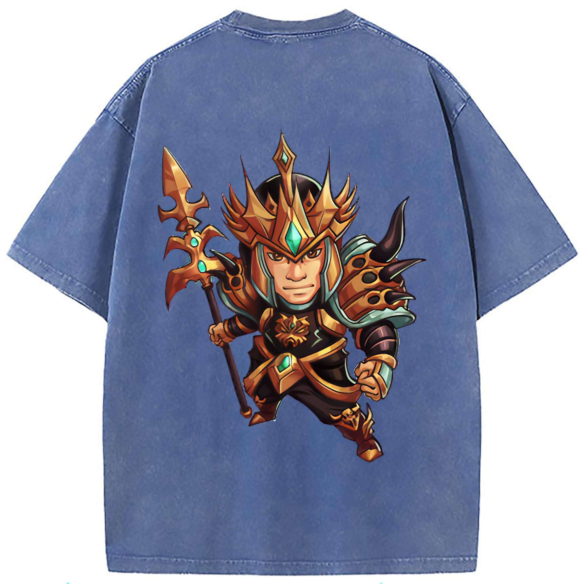 （画像用） リーグ・オブ・レジェンド League of Legends LOL 綿100% ヴィンテージ風 半袖Tシャツ（背面プリント）