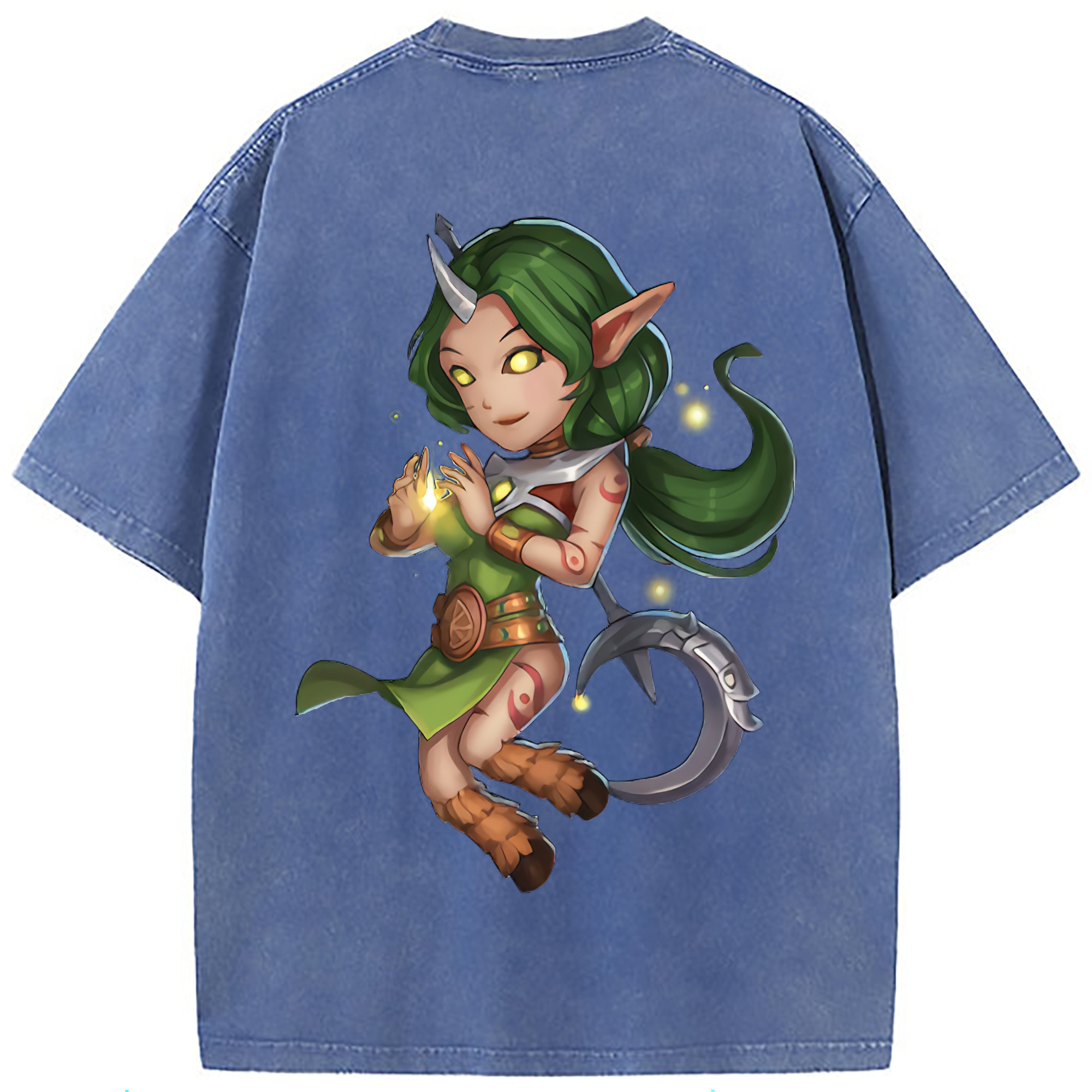 （画像用） リーグ・オブ・レジェンド League of Legends LOL 綿100% ヴィンテージ風 半袖Tシャツ（背面プリント）