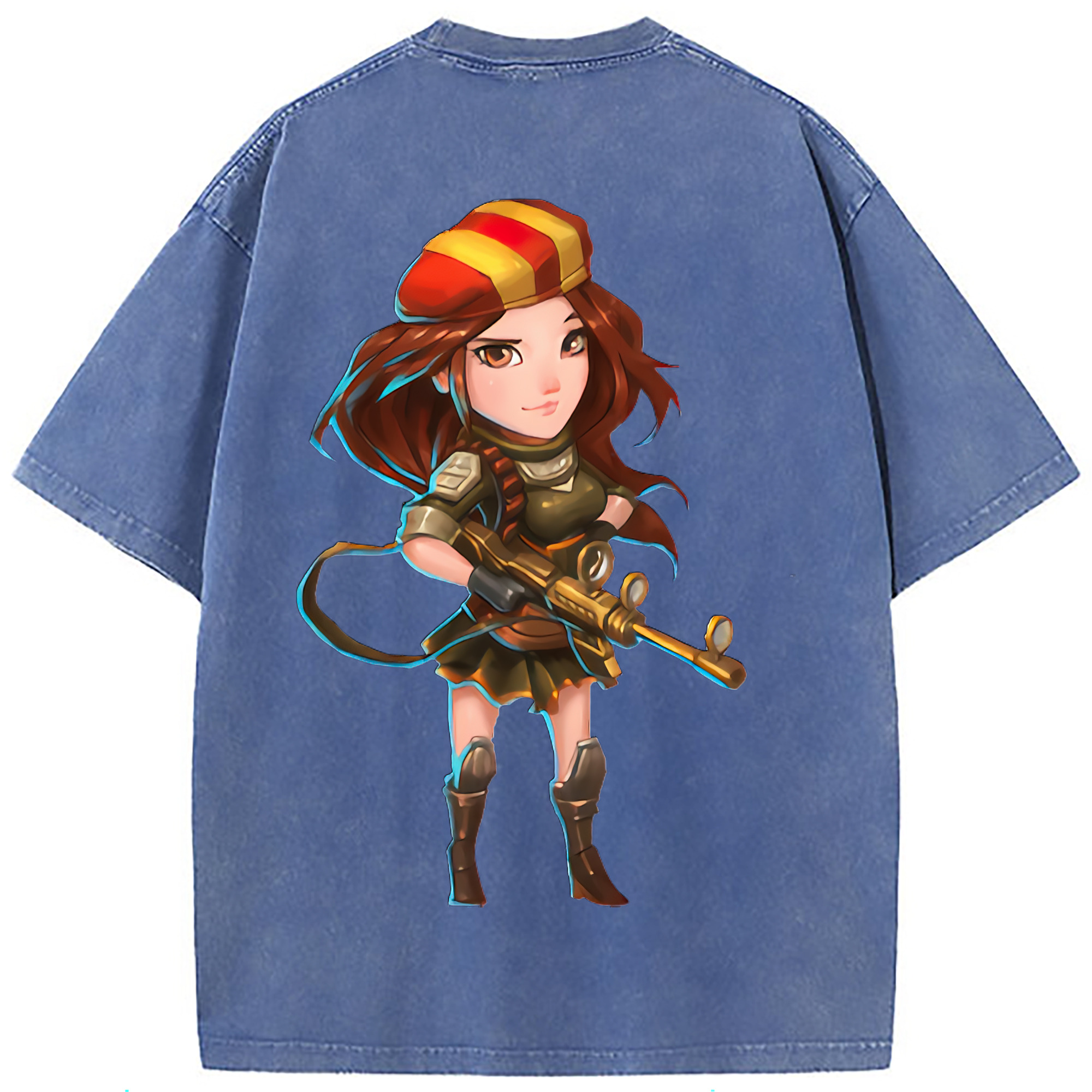 （画像用） リーグ・オブ・レジェンド League of Legends LOL 綿100% ヴィンテージ風 半袖Tシャツ（背面プリント）