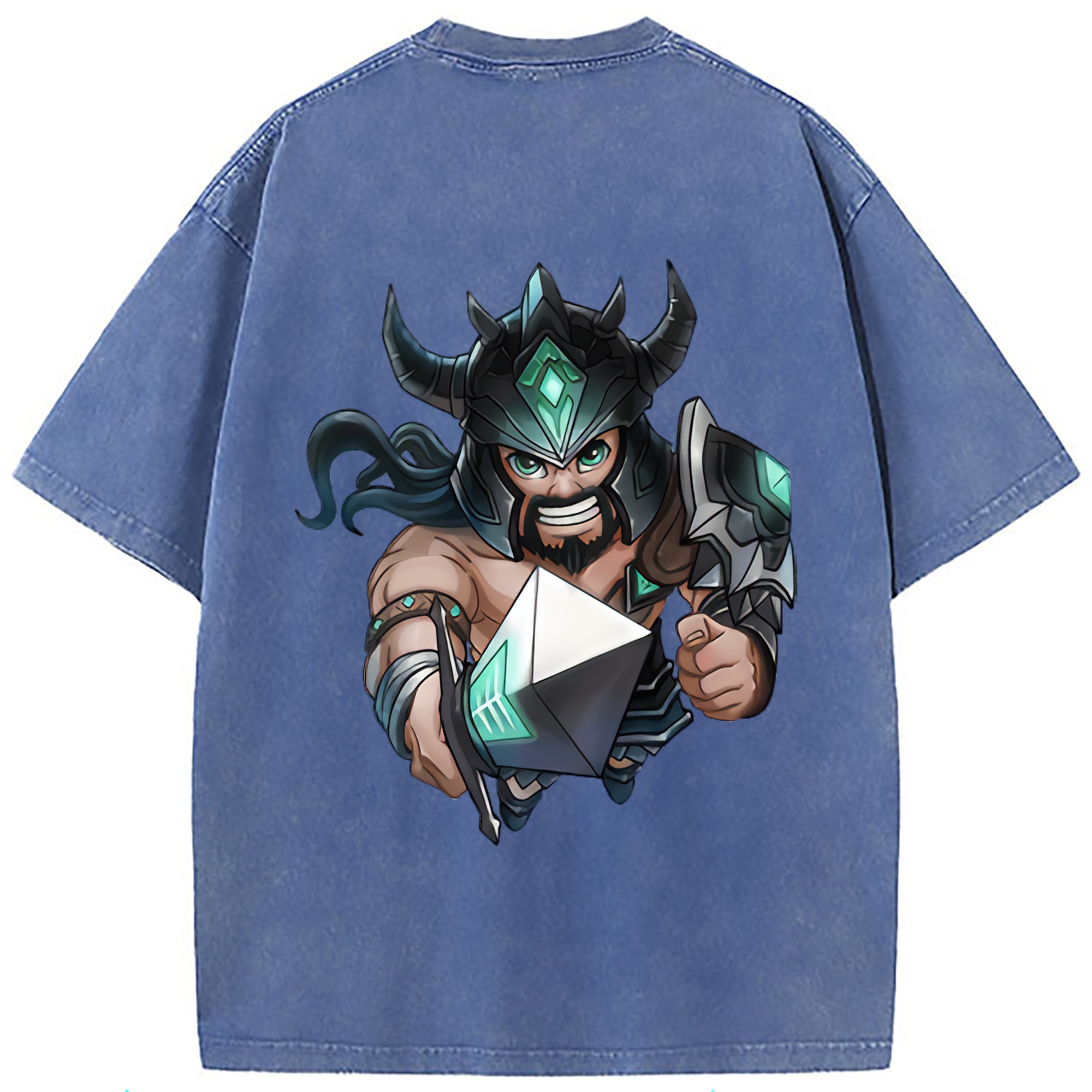 （画像用） リーグ・オブ・レジェンド League of Legends LOL 綿100% ヴィンテージ風 半袖Tシャツ（背面プリント）