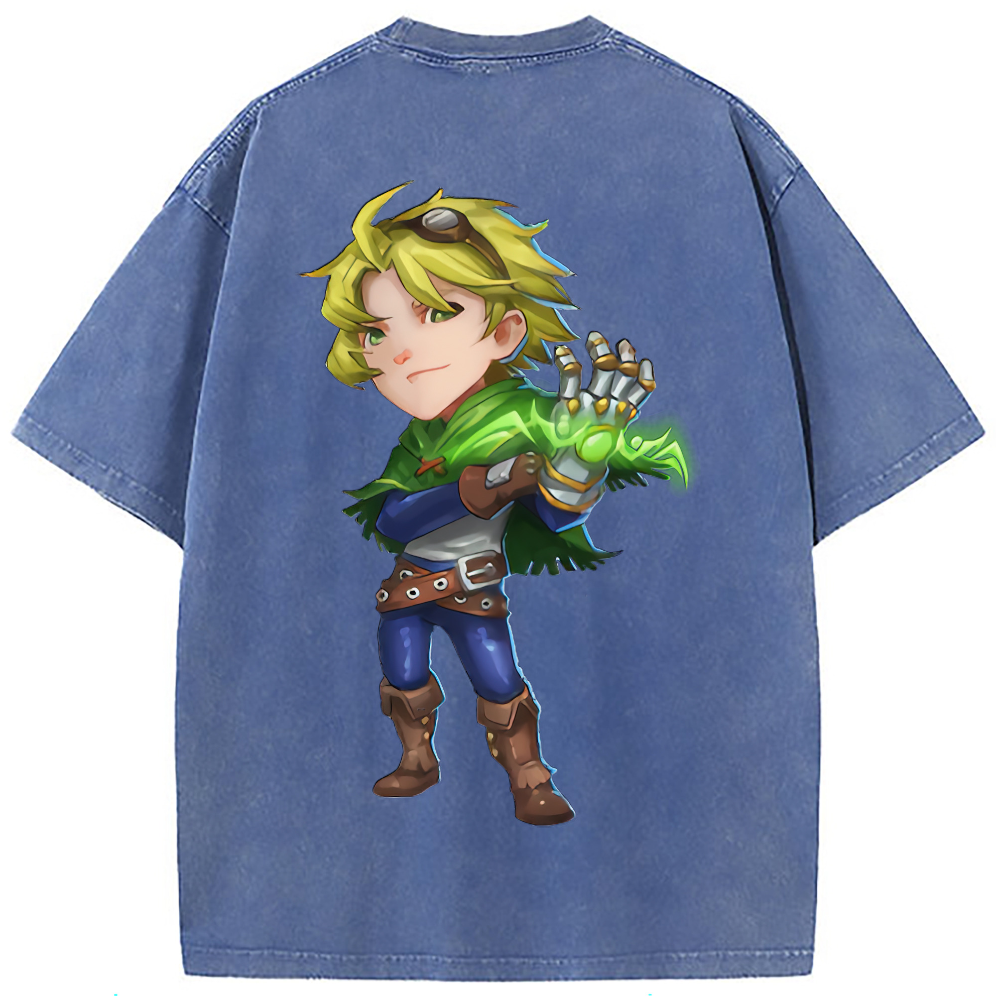 （画像用） リーグ・オブ・レジェンド League of Legends LOL 綿100% ヴィンテージ風 半袖Tシャツ（背面プリント）