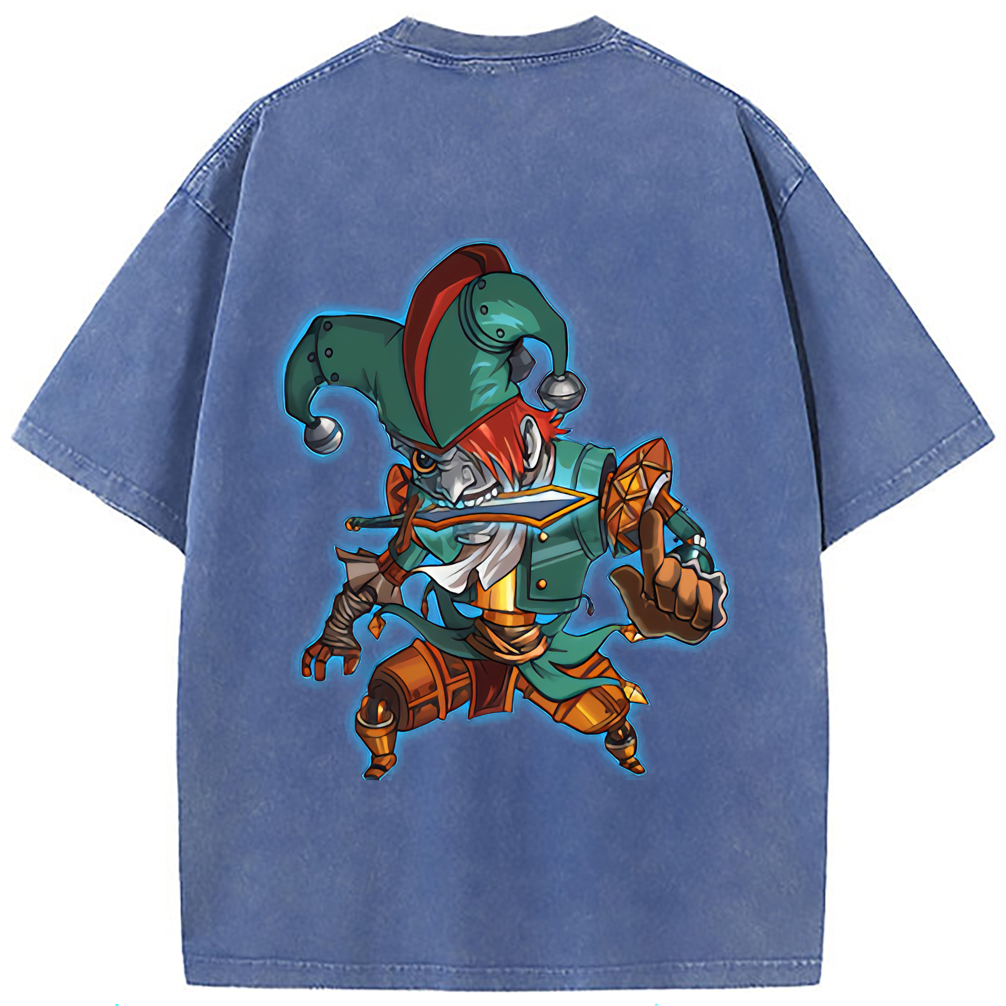 （画像用） リーグ・オブ・レジェンド League of Legends LOL 綿100% ヴィンテージ風 半袖Tシャツ（背面プリント）