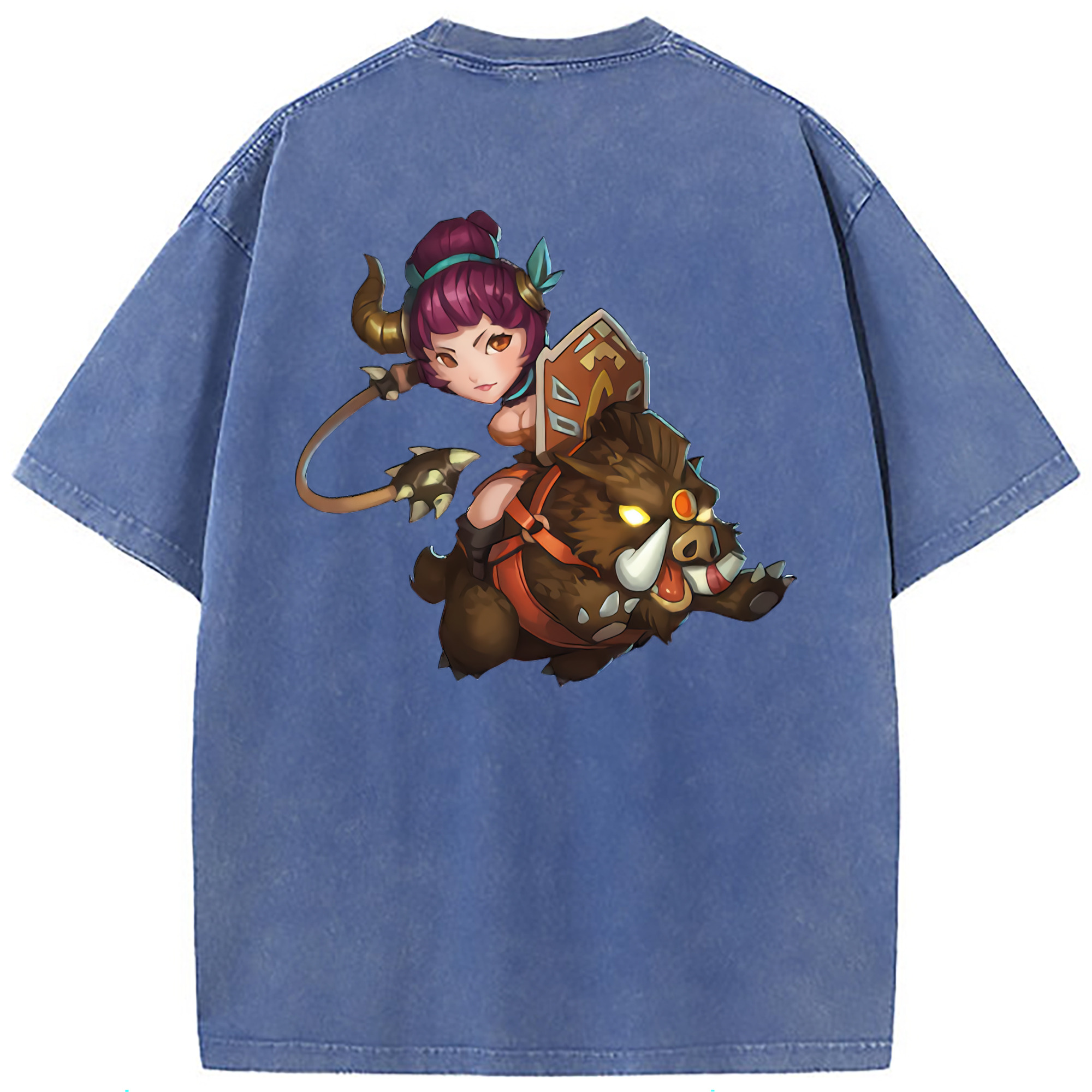 （画像用） リーグ・オブ・レジェンド League of Legends LOL 綿100% ヴィンテージ風 半袖Tシャツ（背面プリント）