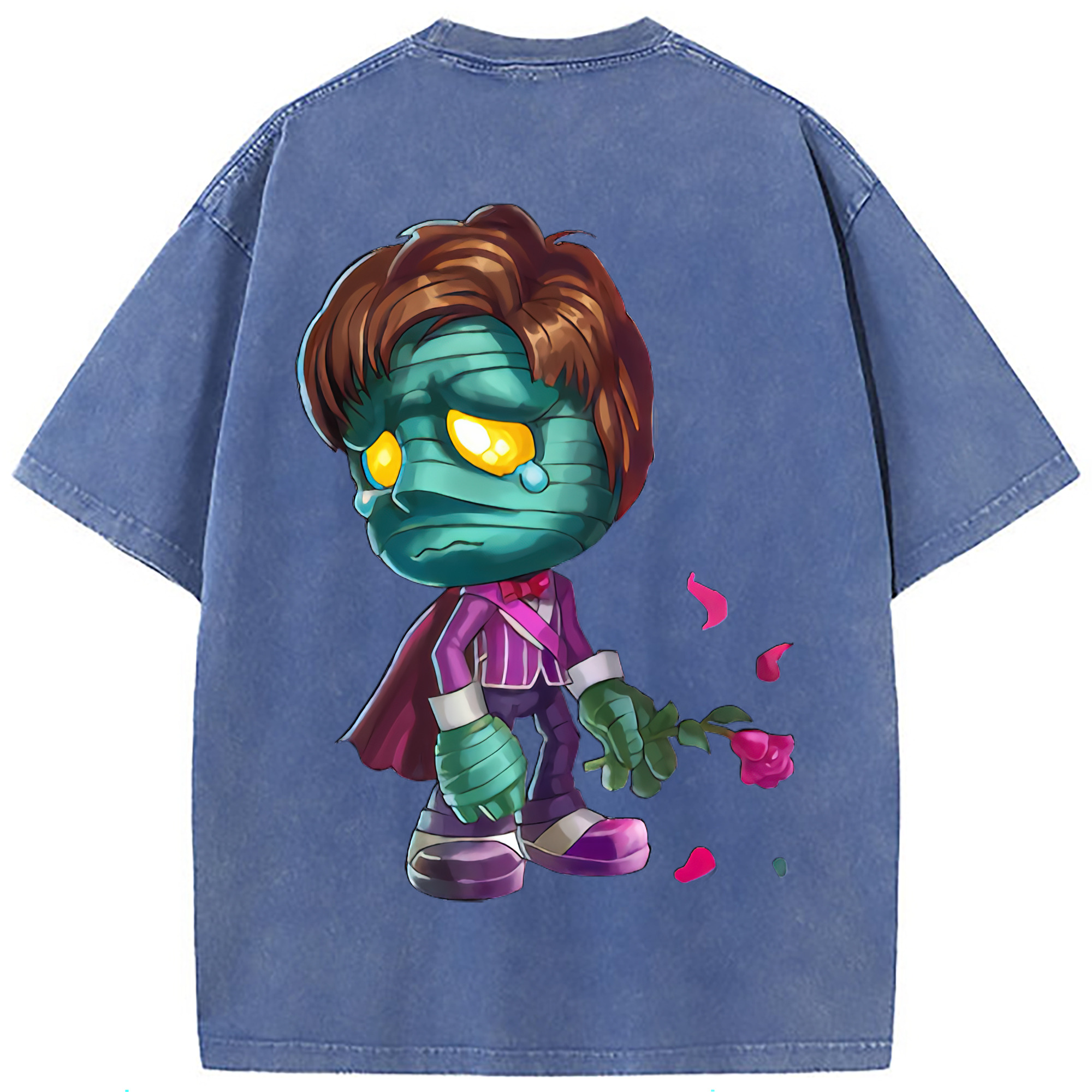 （画像用） リーグ・オブ・レジェンド League of Legends LOL 綿100% ヴィンテージ風 半袖Tシャツ（背面プリント）