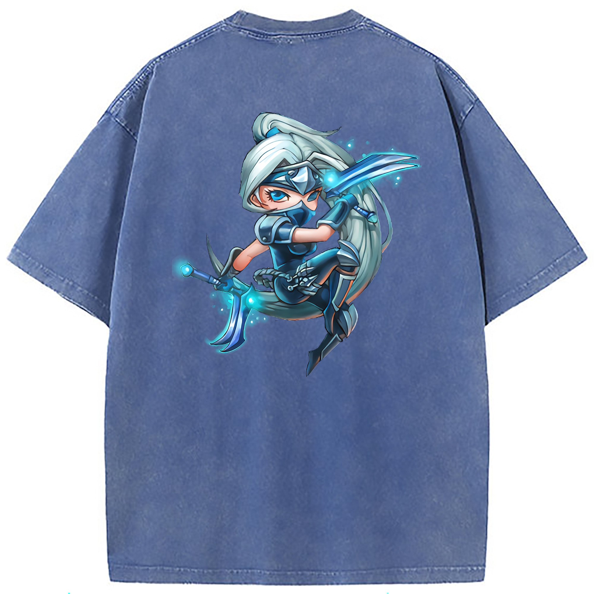（画像用） リーグ・オブ・レジェンド League of Legends LOL 綿100% ヴィンテージ風 半袖Tシャツ（背面プリント）