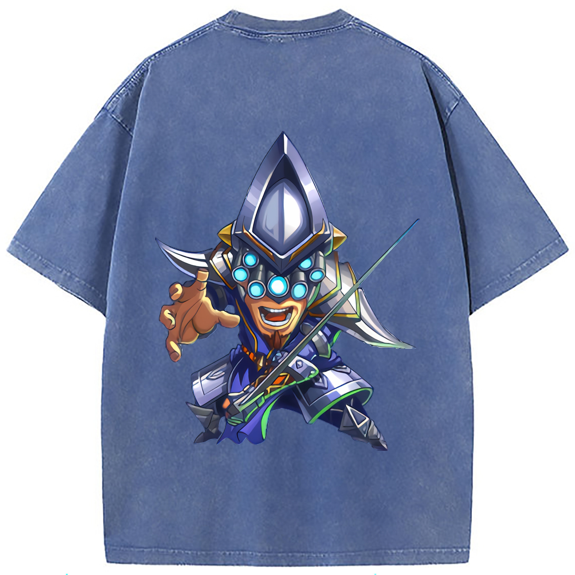 （画像用） リーグ・オブ・レジェンド League of Legends LOL 綿100% ヴィンテージ風 半袖Tシャツ（背面プリント）