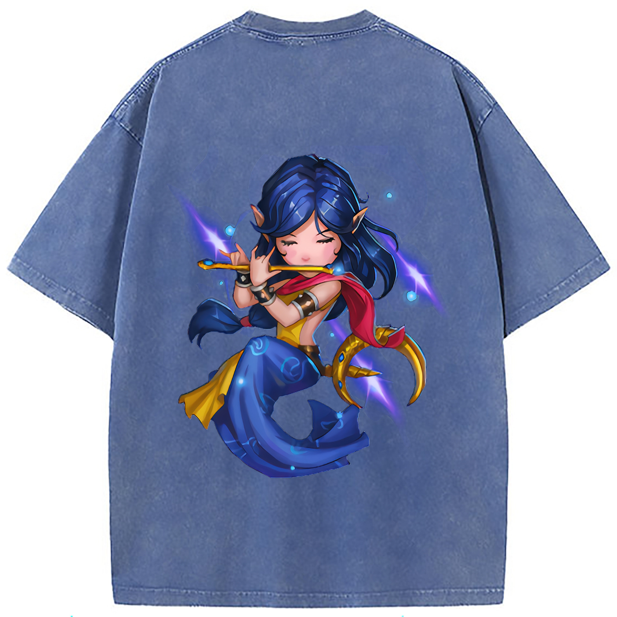 （画像用） リーグ・オブ・レジェンド League of Legends LOL 綿100% ヴィンテージ風 半袖Tシャツ（背面プリント）