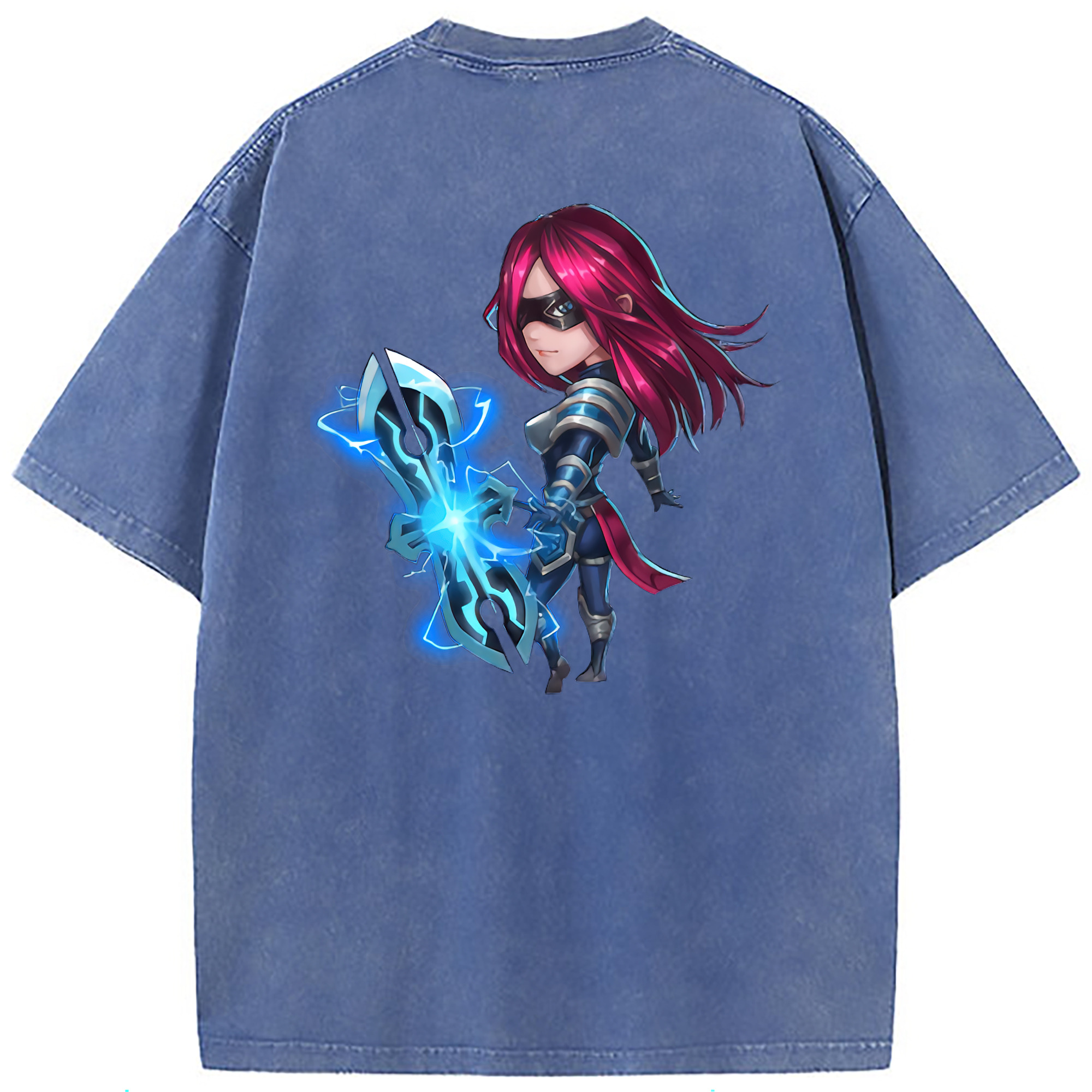 （画像用） リーグ・オブ・レジェンド League of Legends LOL 綿100% ヴィンテージ風 半袖Tシャツ（背面プリント）
