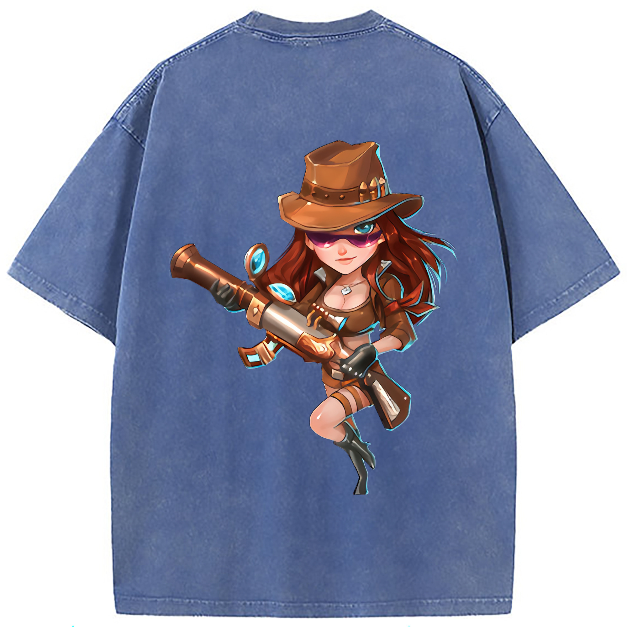 （画像用） リーグ・オブ・レジェンド League of Legends LOL 綿100% ヴィンテージ風 半袖Tシャツ（背面プリント）
