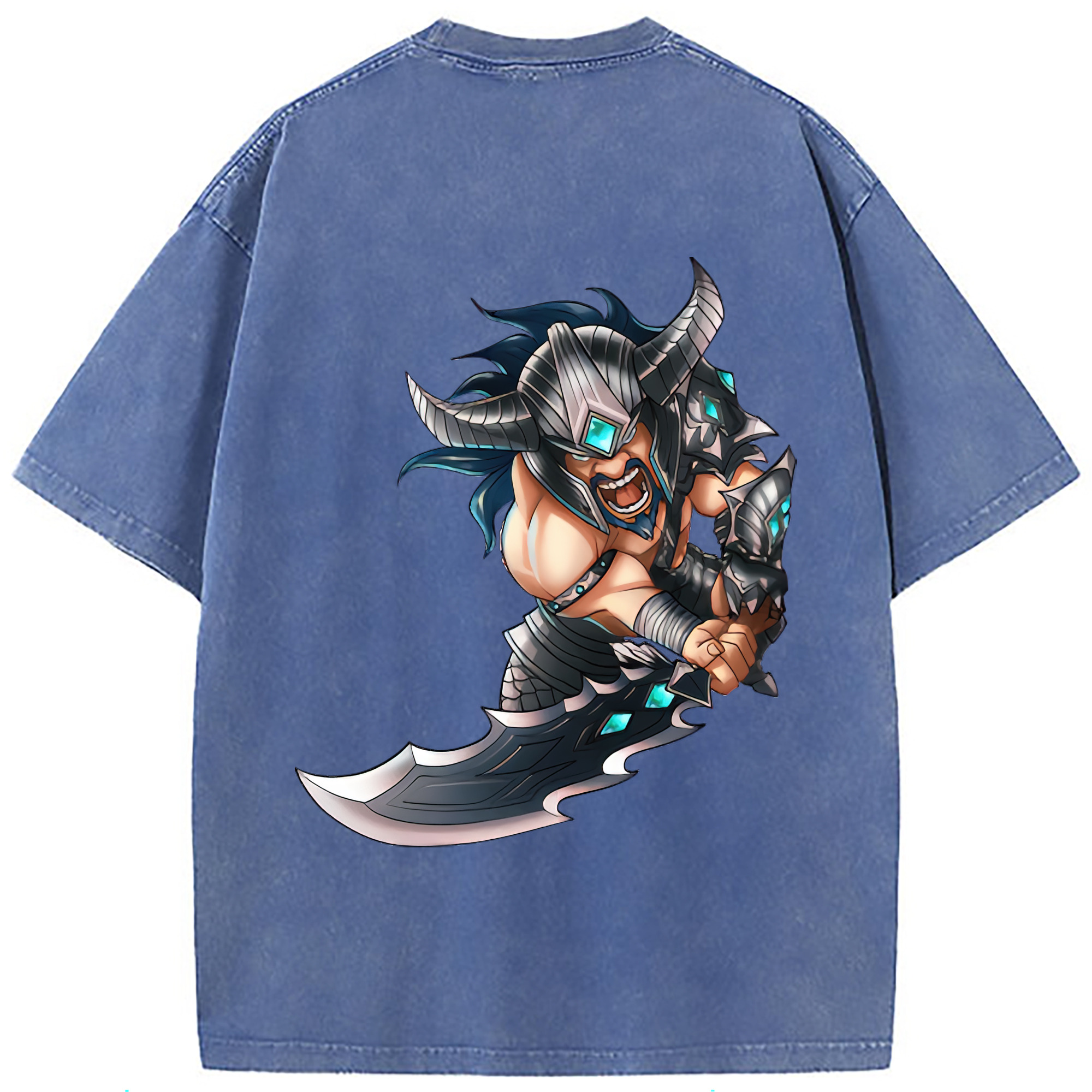 （画像用） リーグ・オブ・レジェンド League of Legends LOL 綿100% ヴィンテージ風 半袖Tシャツ（背面プリント）