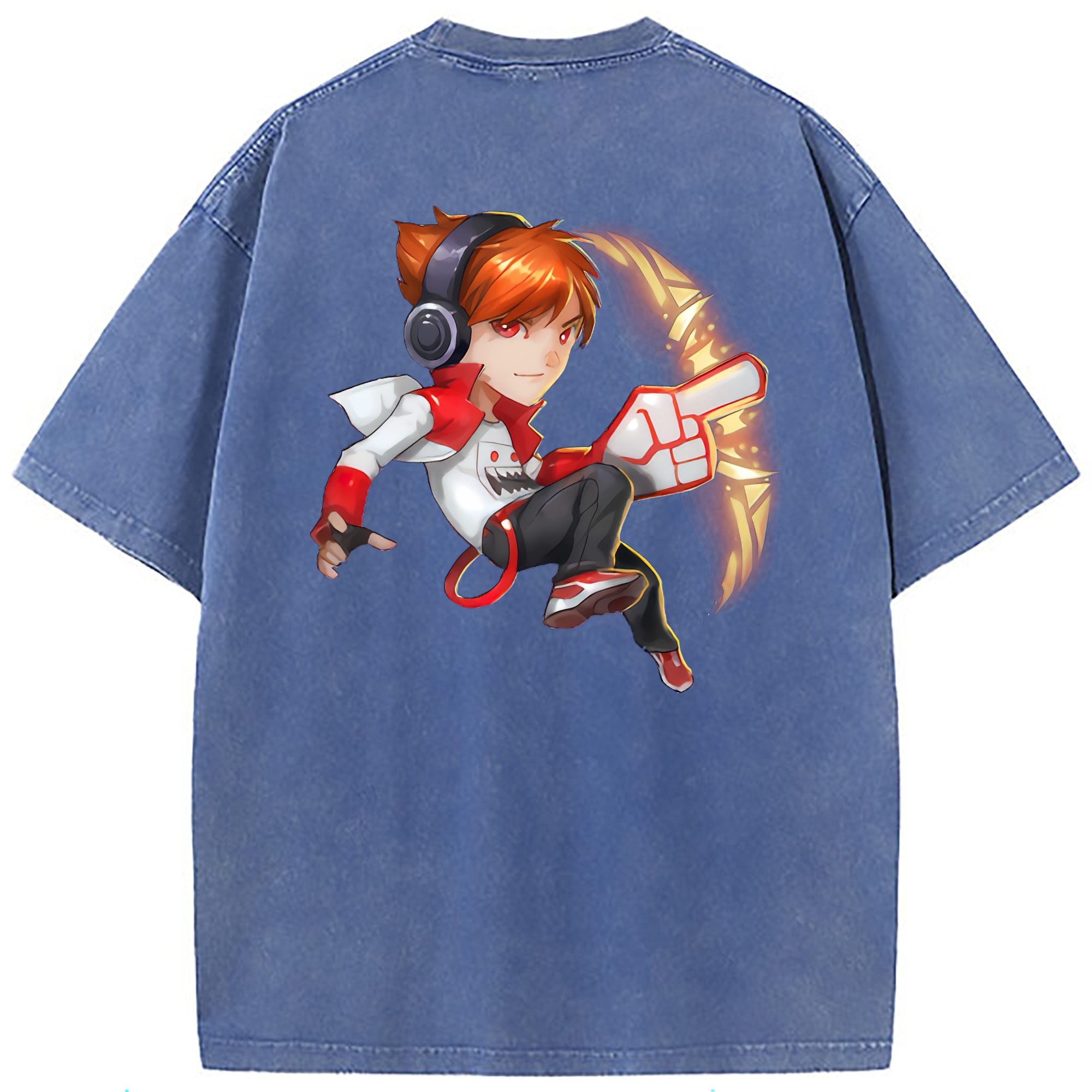 （画像用） リーグ・オブ・レジェンド League of Legends LOL 綿100% ヴィンテージ風 半袖Tシャツ（背面プリント）
