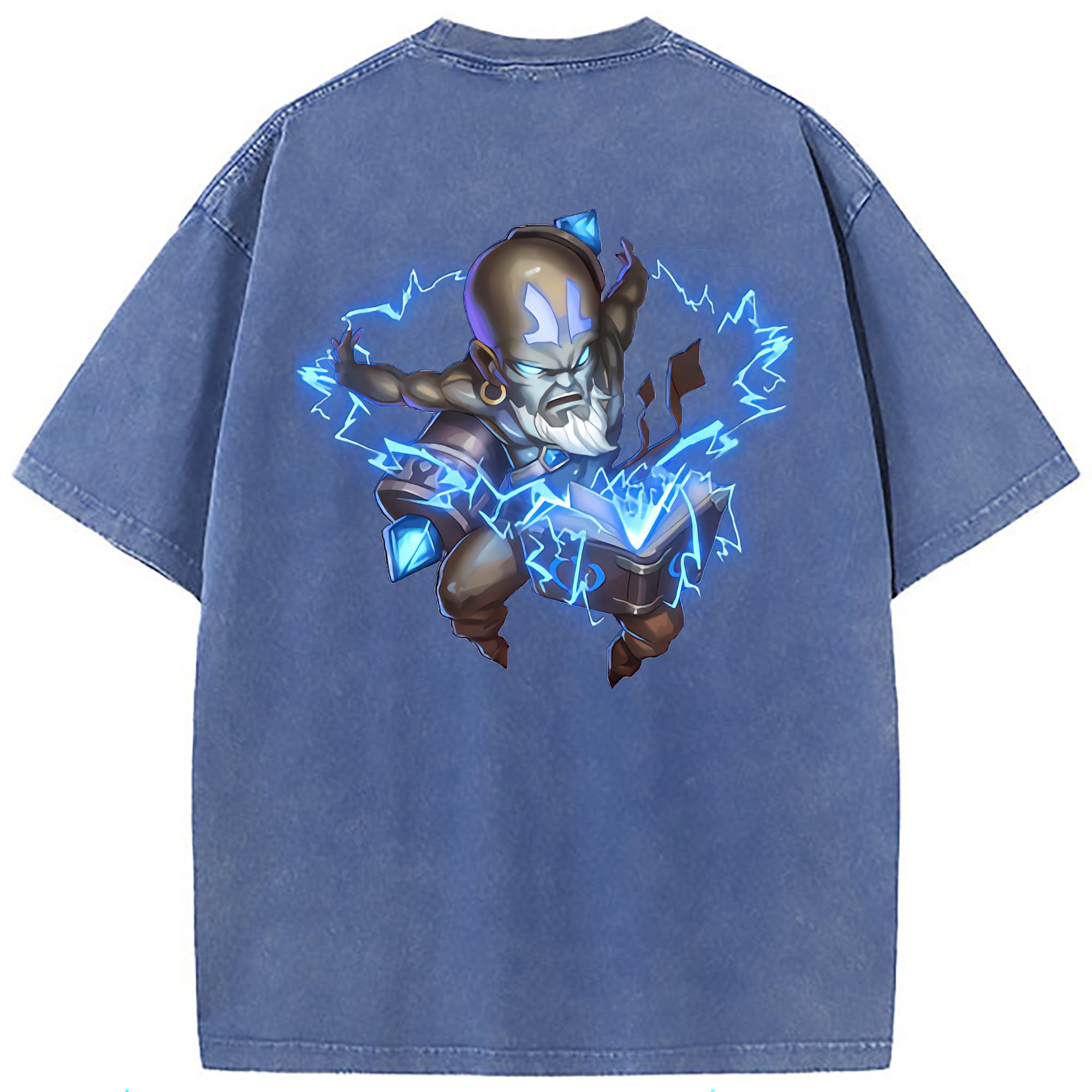 （画像用） リーグ・オブ・レジェンド League of Legends LOL 綿100% ヴィンテージ風 半袖Tシャツ（背面プリント）