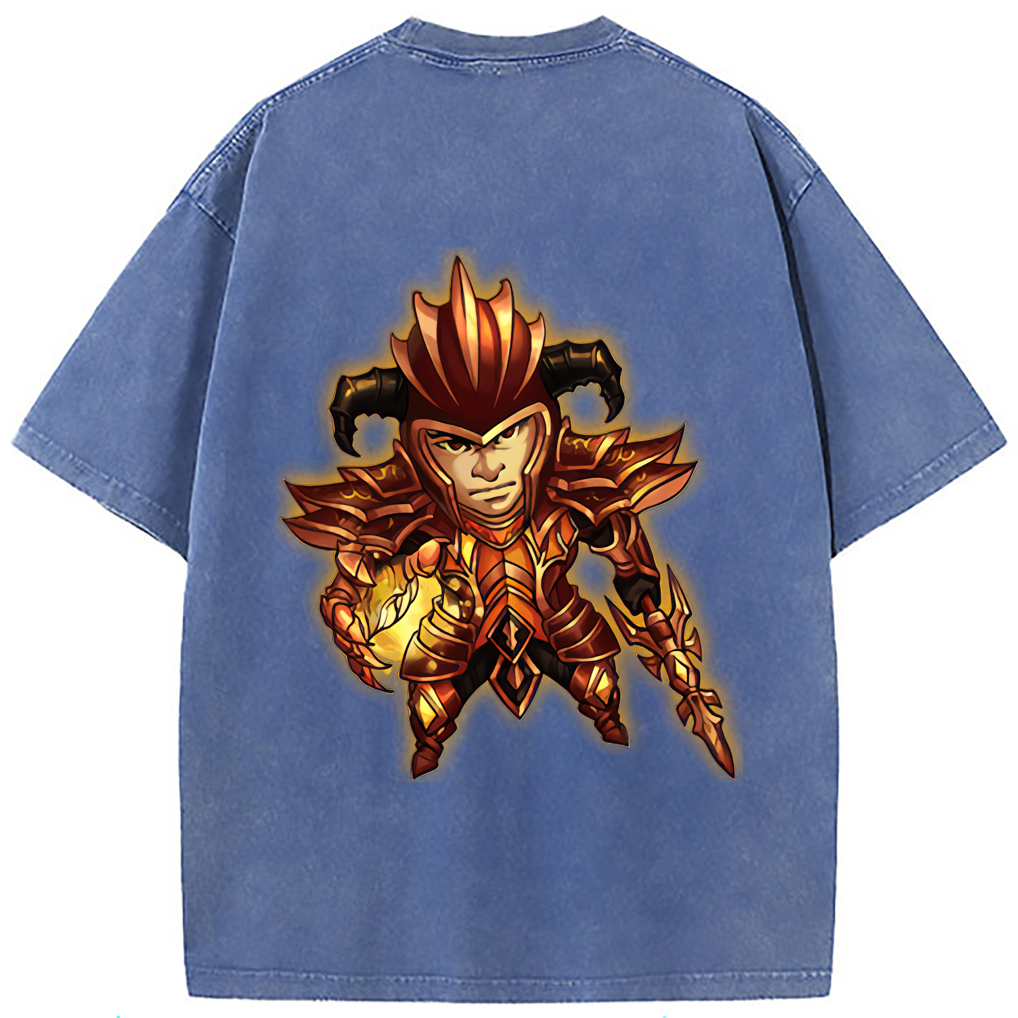 （画像用） リーグ・オブ・レジェンド League of Legends LOL 綿100% ヴィンテージ風 半袖Tシャツ（背面プリント）