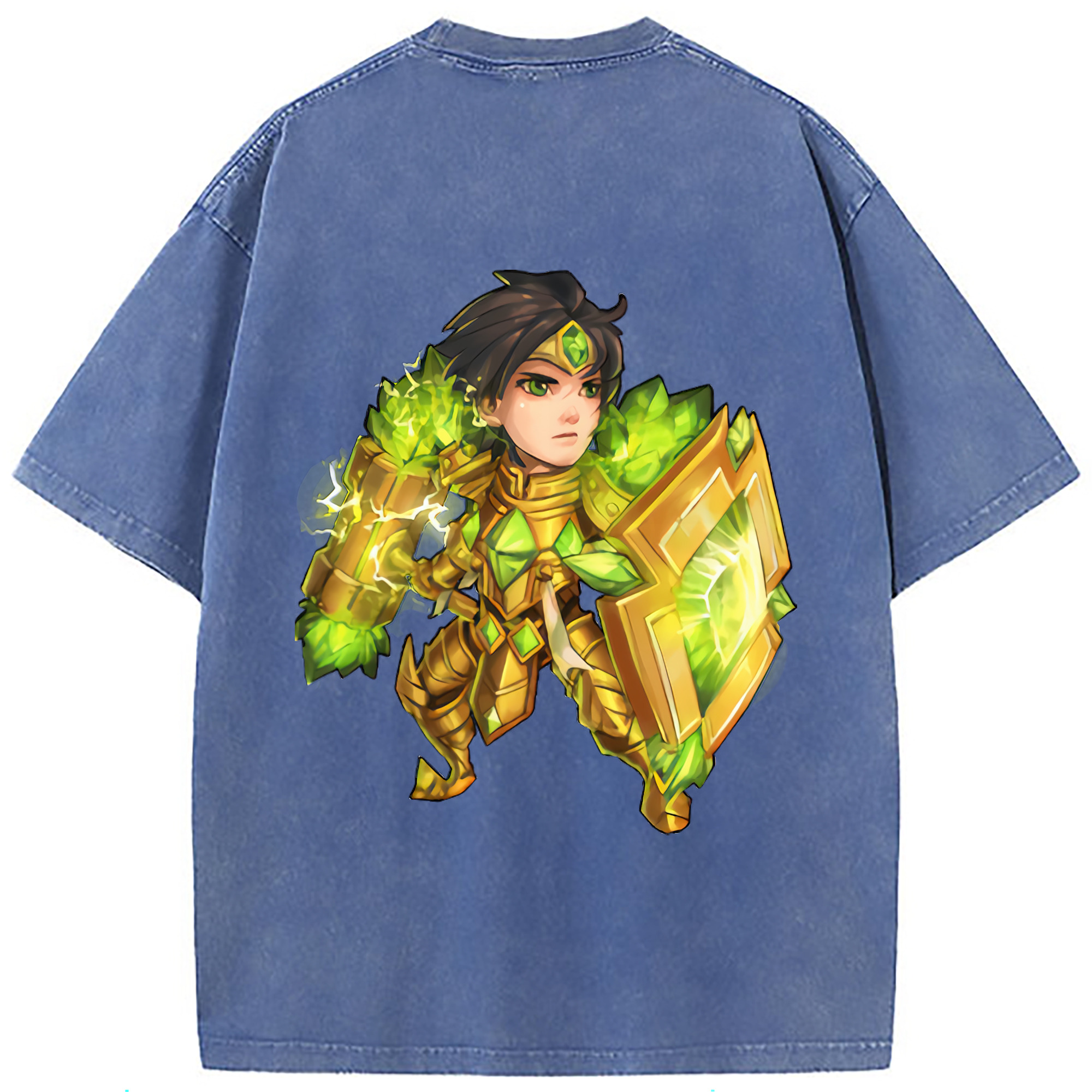 （画像用） リーグ・オブ・レジェンド League of Legends LOL 綿100% ヴィンテージ風 半袖Tシャツ（背面プリント）