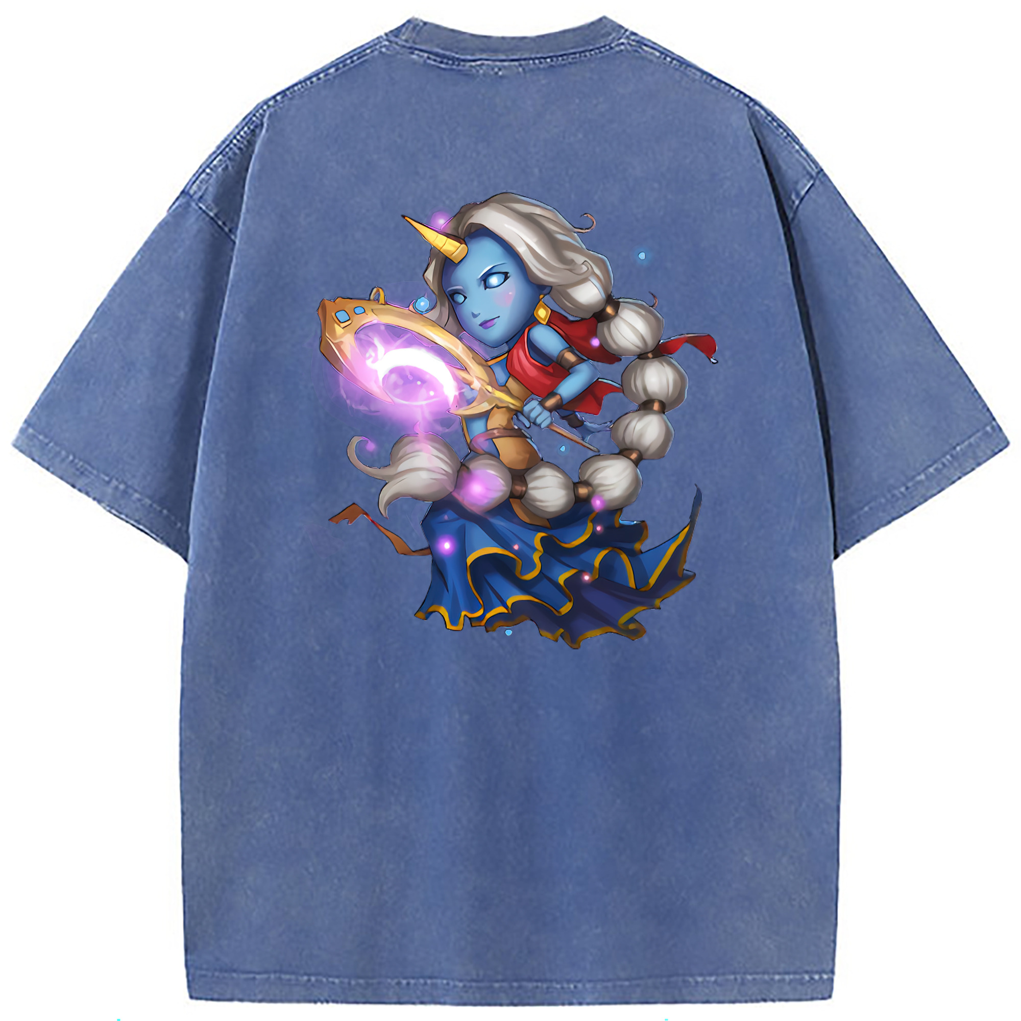 （画像用） リーグ・オブ・レジェンド League of Legends LOL 綿100% ヴィンテージ風 半袖Tシャツ（背面プリント）