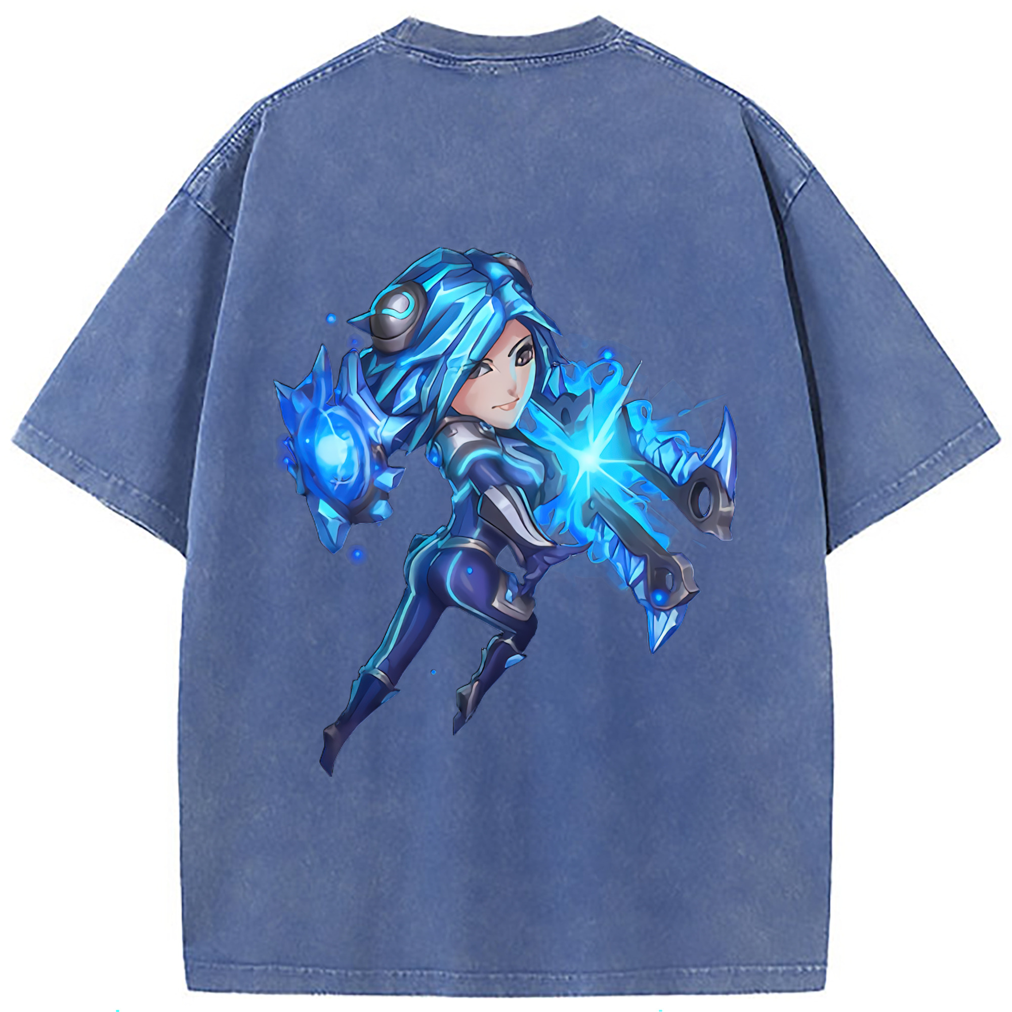 （画像用） リーグ・オブ・レジェンド League of Legends LOL 綿100% ヴィンテージ風 半袖Tシャツ（背面プリント）