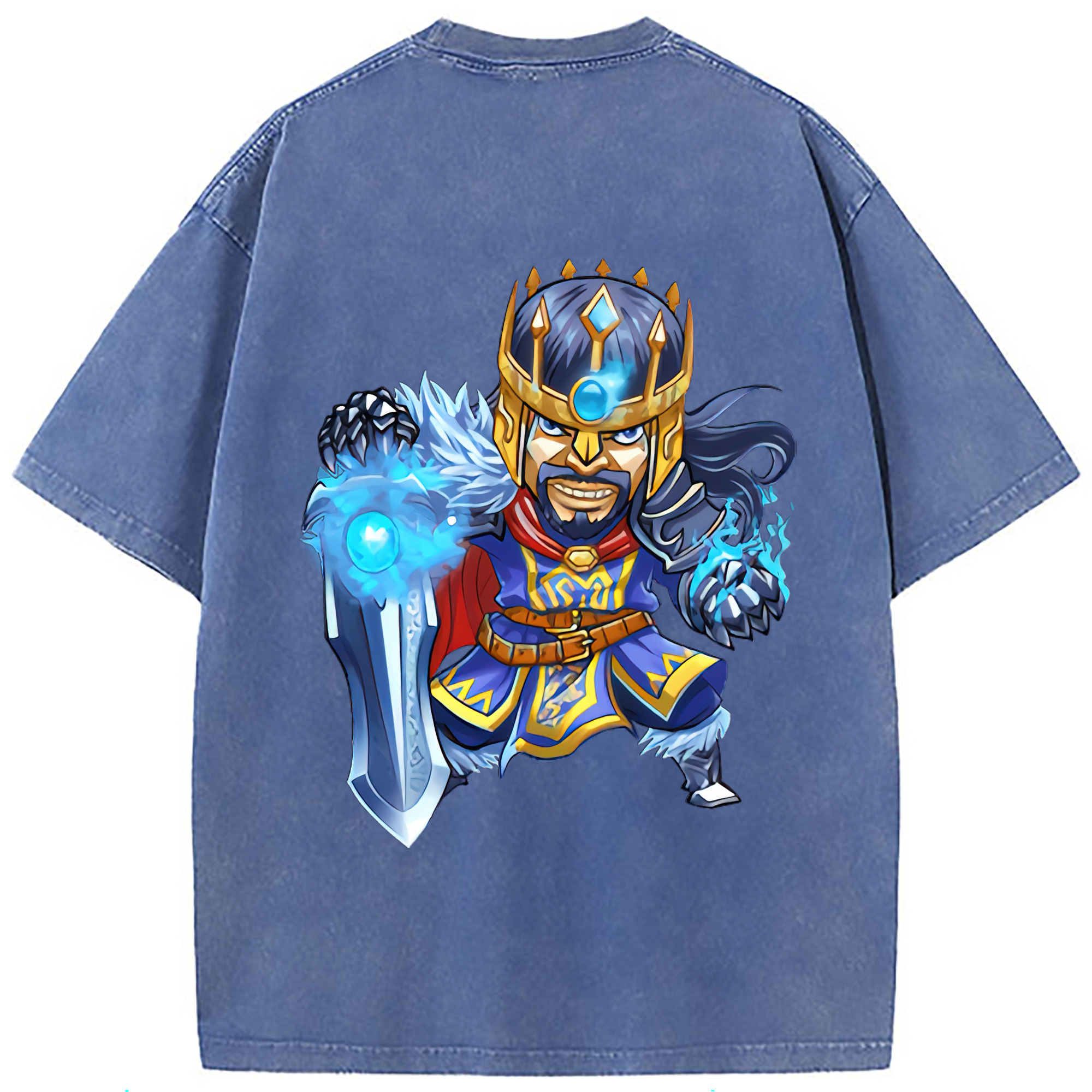 （画像用） リーグ・オブ・レジェンド League of Legends LOL 綿100% ヴィンテージ風 半袖Tシャツ（背面プリント）