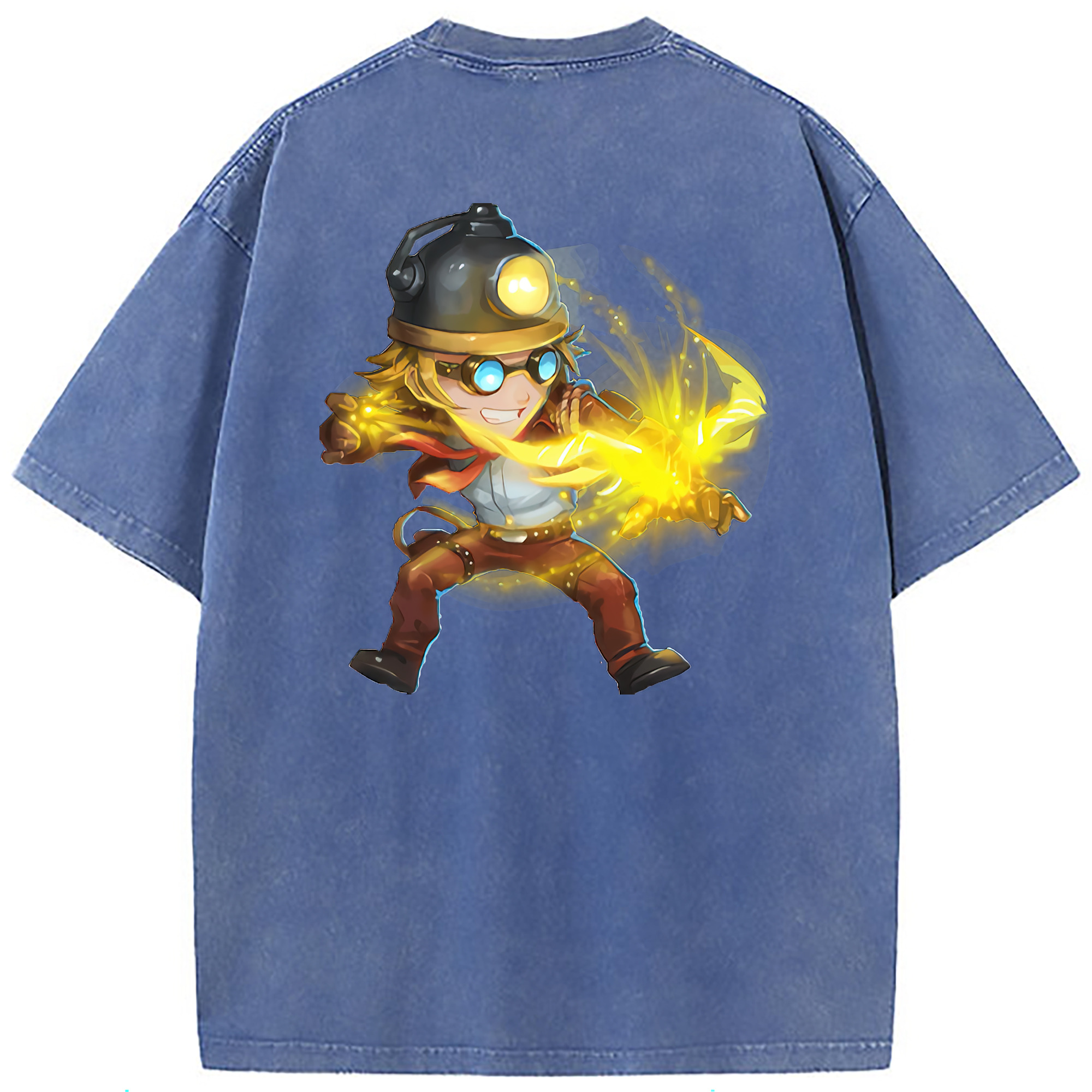 （画像用） リーグ・オブ・レジェンド League of Legends LOL 綿100% ヴィンテージ風 半袖Tシャツ（背面プリント）