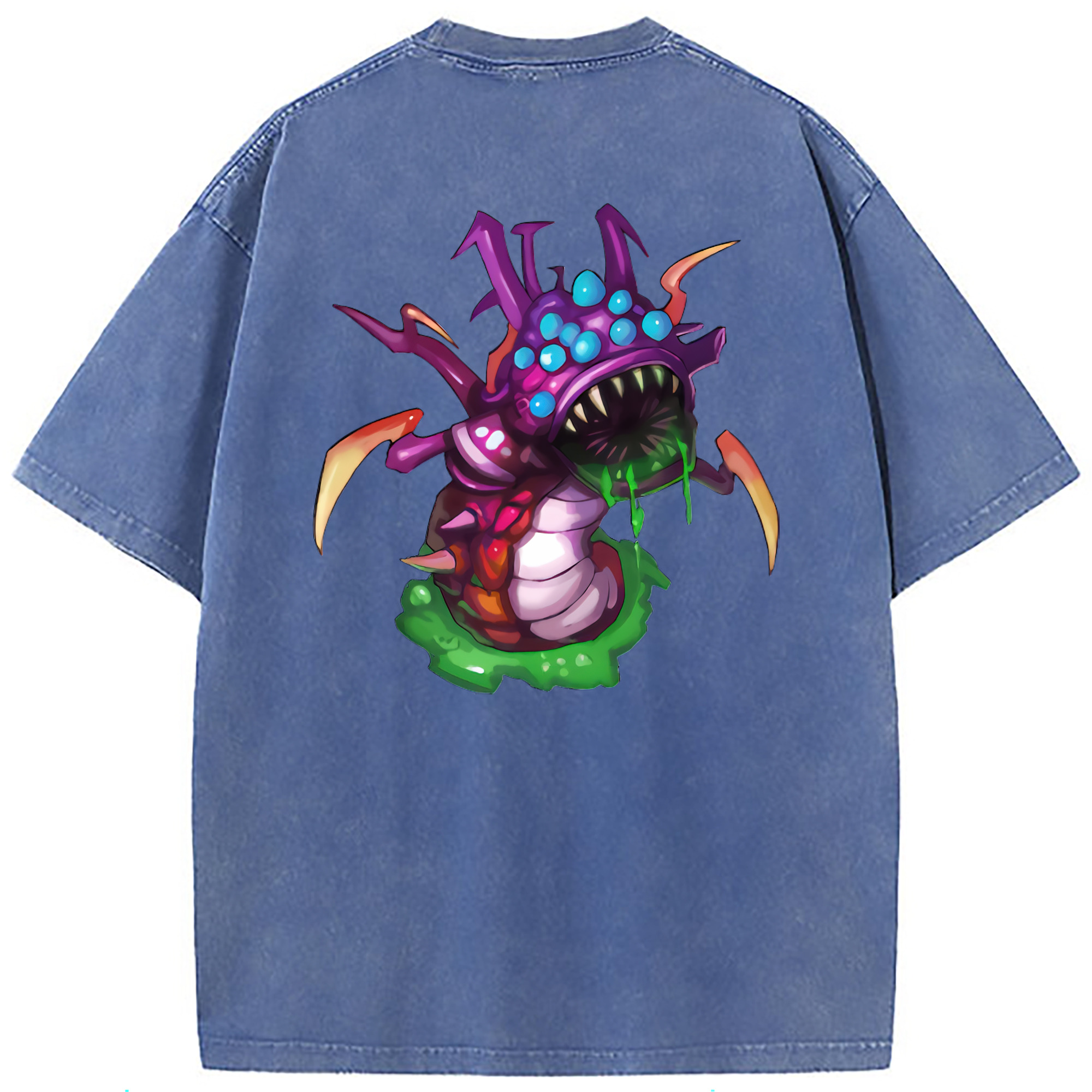 （画像用） リーグ・オブ・レジェンド League of Legends LOL 綿100% ヴィンテージ風 半袖Tシャツ（背面プリント）