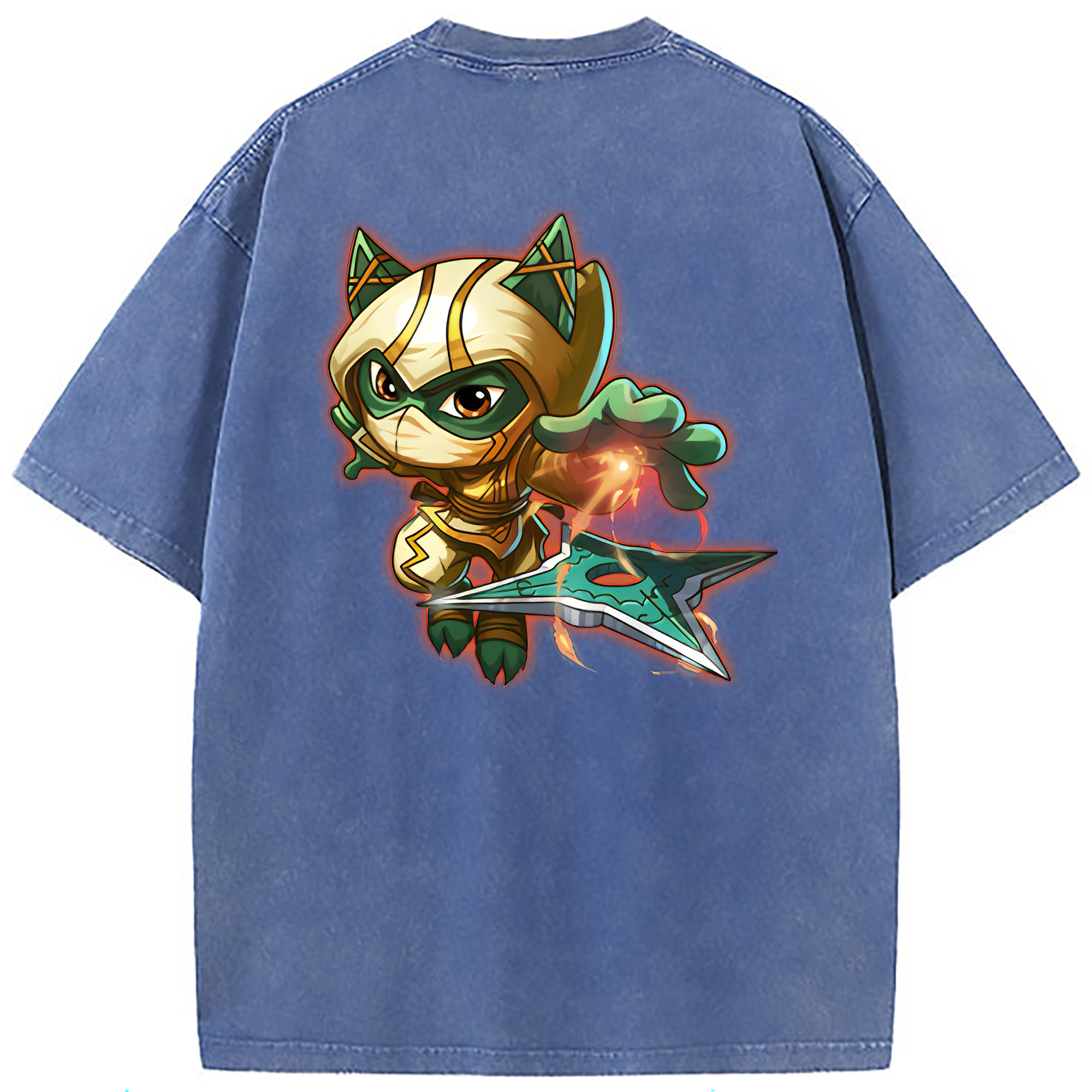 （画像用） リーグ・オブ・レジェンド League of Legends LOL 綿100% ヴィンテージ風 半袖Tシャツ（背面プリント）