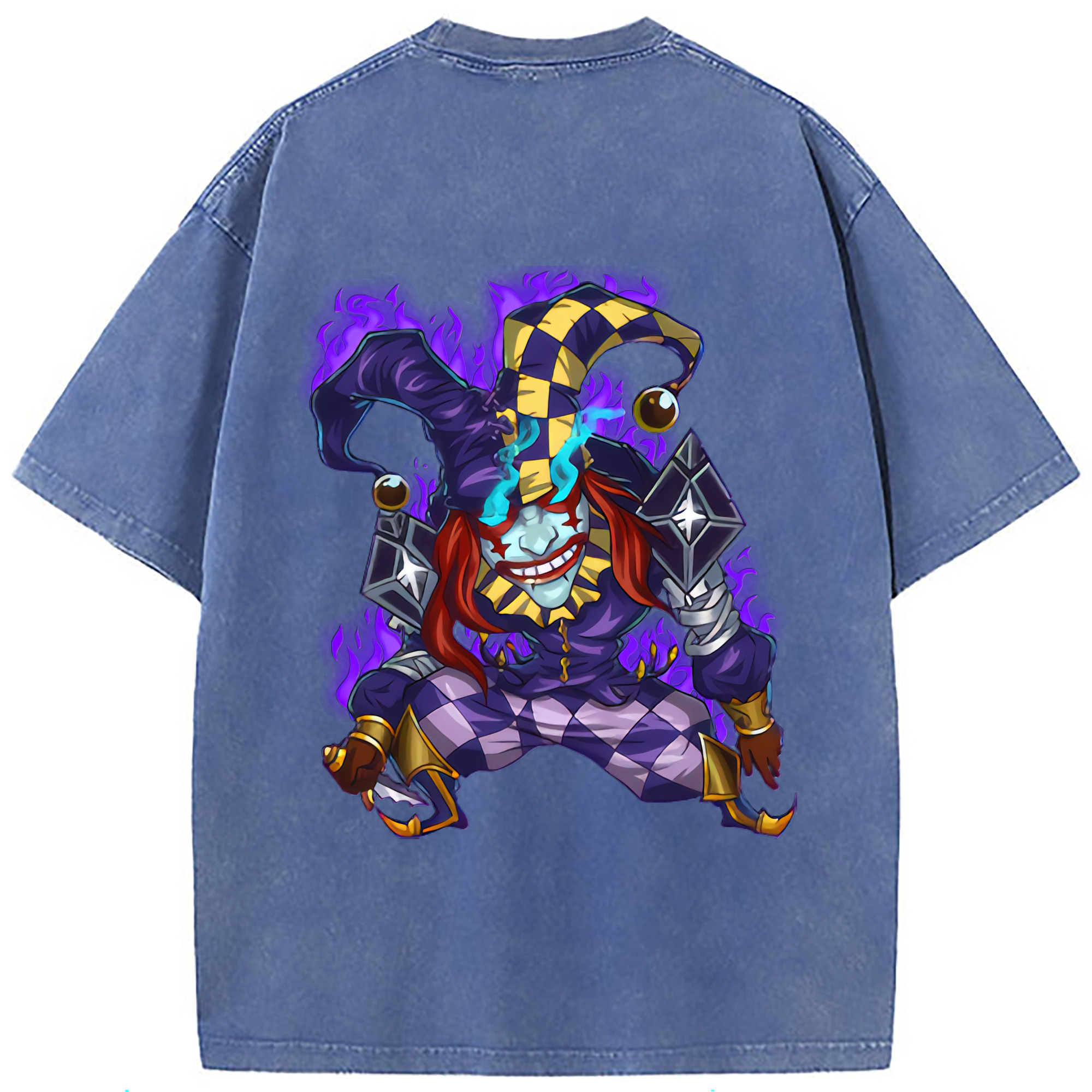 （画像用） リーグ・オブ・レジェンド League of Legends LOL 綿100% ヴィンテージ風 半袖Tシャツ（背面プリント）