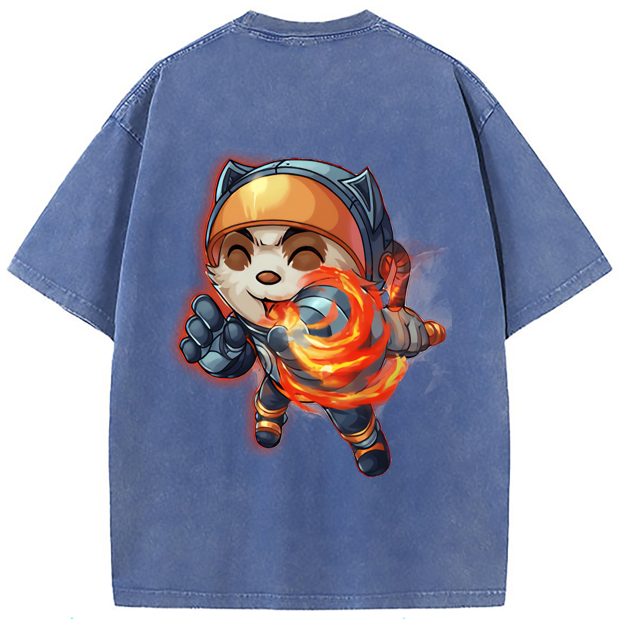 （画像用） リーグ・オブ・レジェンド League of Legends LOL 綿100% ヴィンテージ風 半袖Tシャツ（背面プリント）