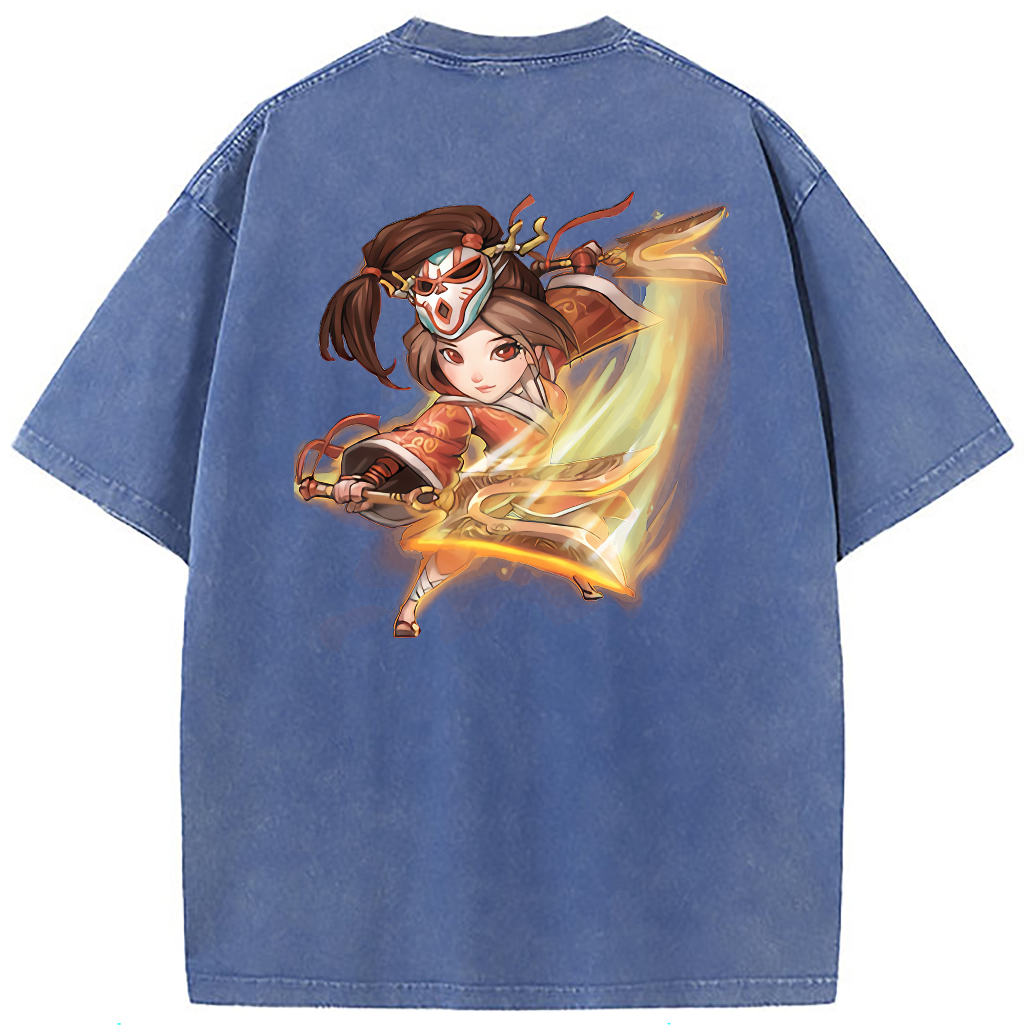 （画像用） リーグ・オブ・レジェンド League of Legends LOL 綿100% ヴィンテージ風 半袖Tシャツ（背面プリント）