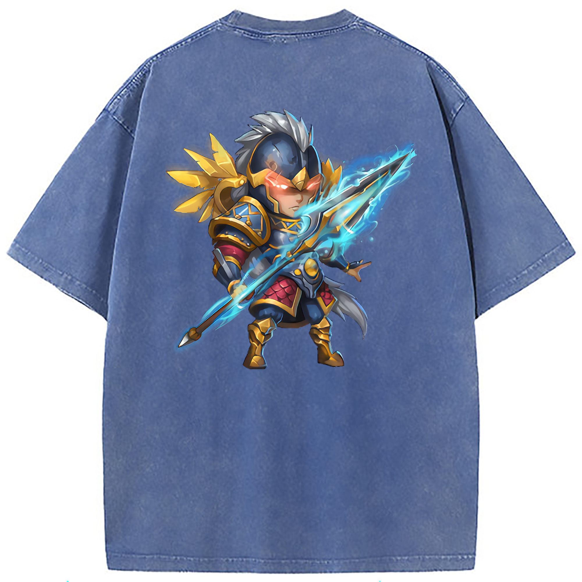 （画像用） リーグ・オブ・レジェンド League of Legends LOL 綿100% ヴィンテージ風 半袖Tシャツ（背面プリント）